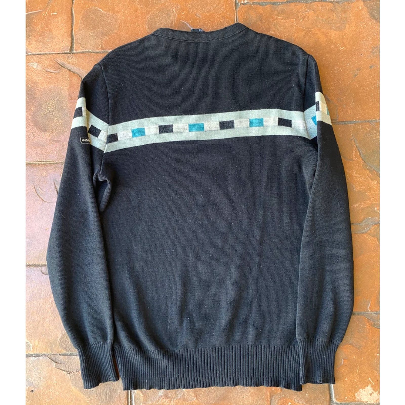 Vintage VINTAGE LIDO Sweater Geometric Wool Crewneck Men's M Black 80s California Logo Modern Regular Fold-in Casual Mens Size US M / EU 48-50 / 2 - 3 Thumbnail