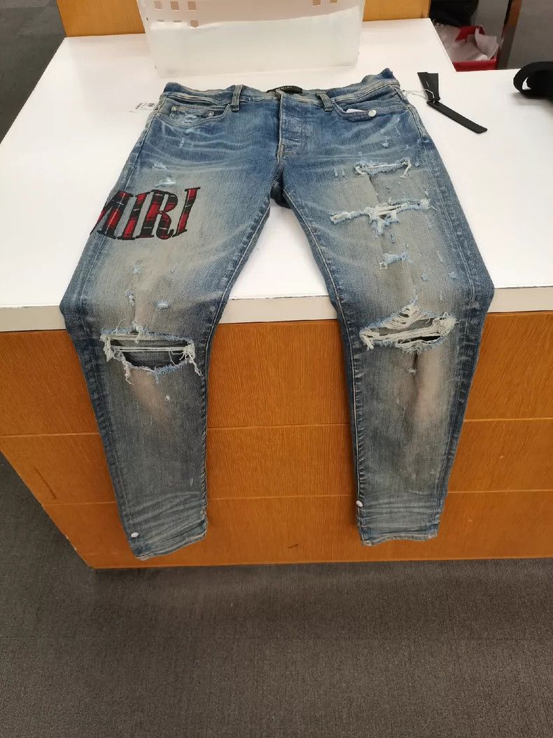 Amiri Amiri Men's ripped tight jeans 2501-Nextarrow Size US 33 - 1 Thumbnail