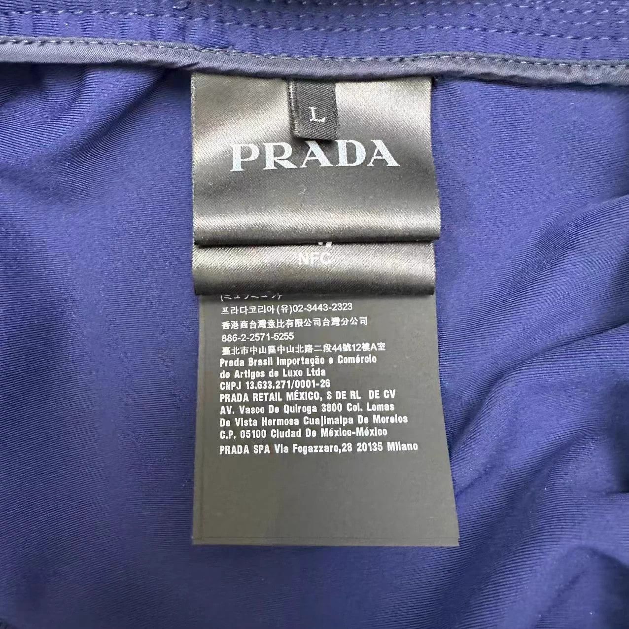 Prada Prada Klein Blue Triangle Pouch L Jacket Size US L / EU 52-54 / 3 - 4 Thumbnail