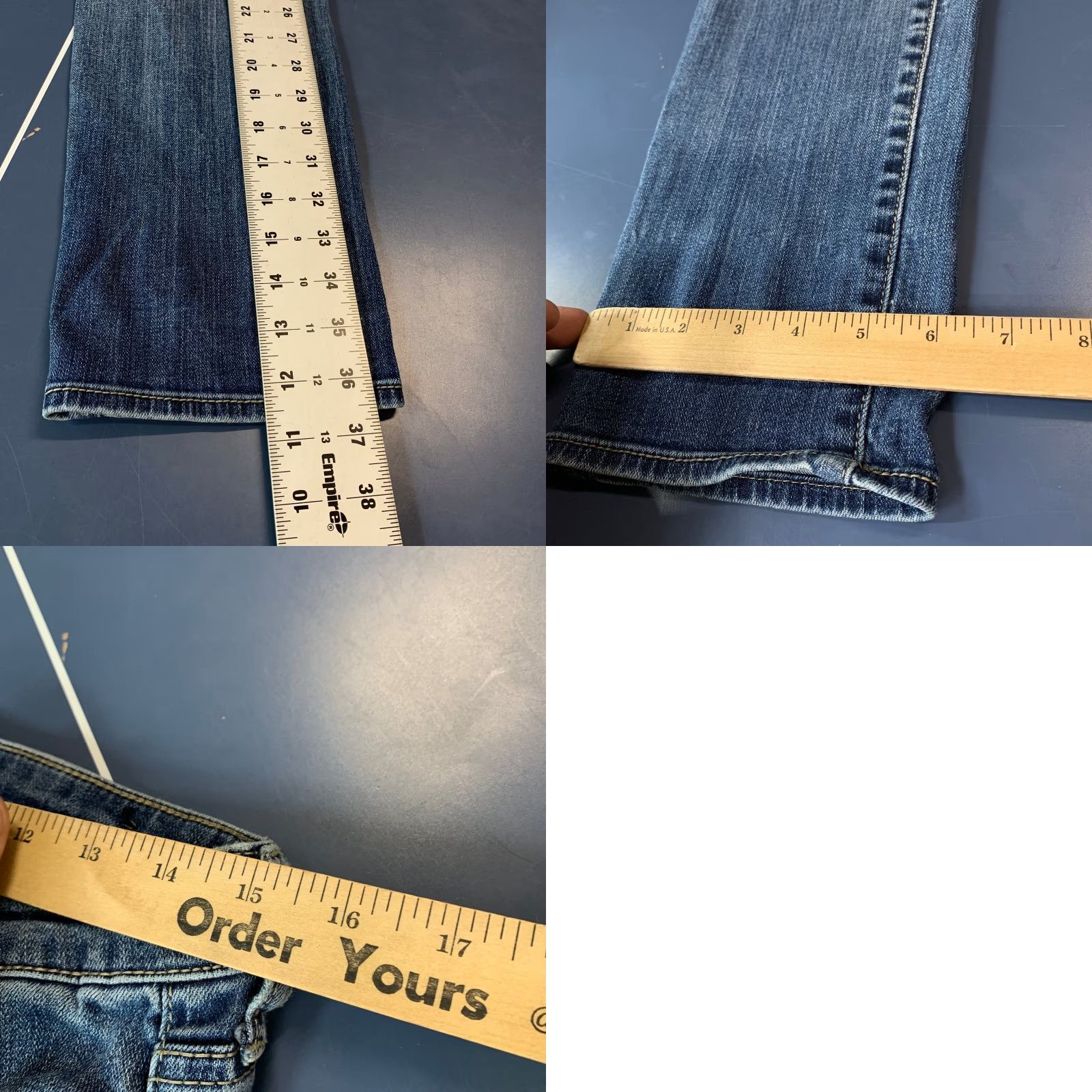 Vintage Kut Boyfriend Denim Jeans Womens Size 4 Blue 30x29 Distressed Size 27" / US 4 / IT 40 - 9 Thumbnail
