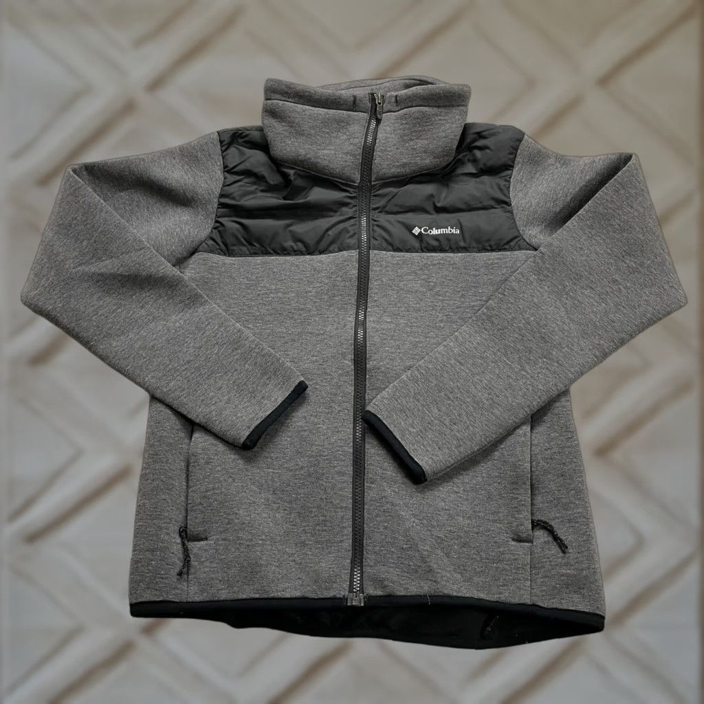Vintage Columbia Jacket Womens Small Grey Black Full Zip Stretch Northern Comfort Hybrid Mid-Length Casual Outer Shell Polyester Size S / US 4 / IT 40 - 1 Thumbnail