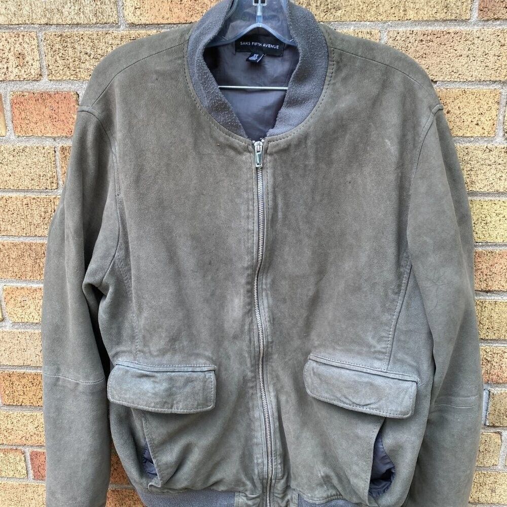 Saks Fifth Avenue Vintage Saks Fifth Avenue Goat Skin Leather Bomber Jacket X Size US XL / EU 56 / 4 - 3 Thumbnail