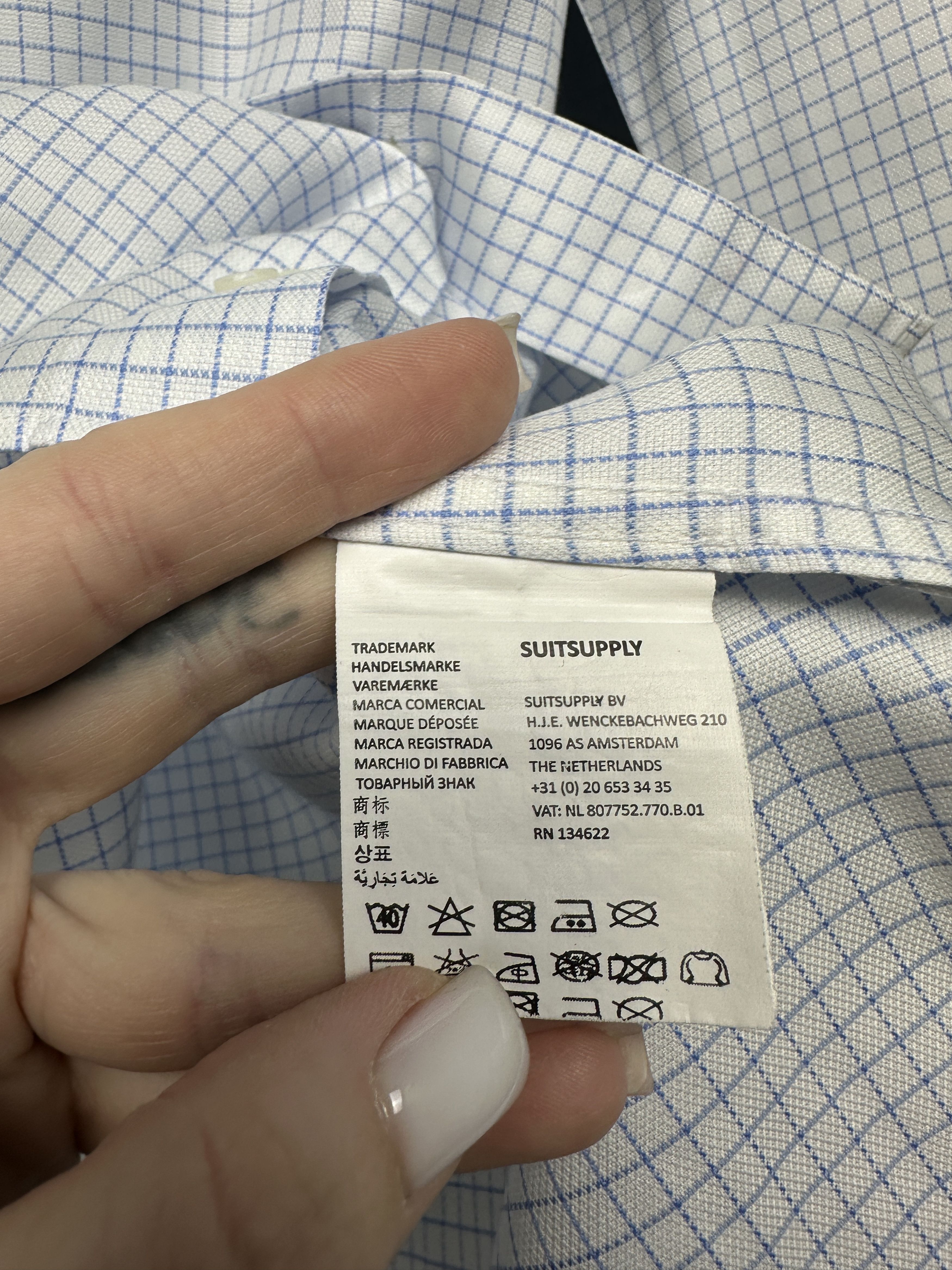 Suitsupply Suitsupply Mens Long Sleeve Shirt Size US S / EU 44-46 / 1 - 5 Thumbnail