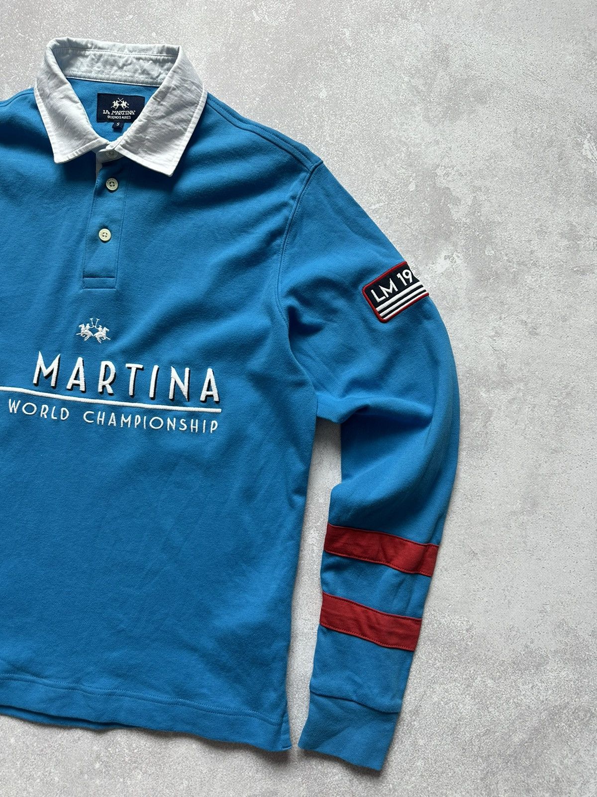 La Martina LONGSLEEVE POLO SHIRT WITH BRANDED EMBROIDERY LA MARTINA Size US S / EU 44-46 / 1 - 2 Thumbnail