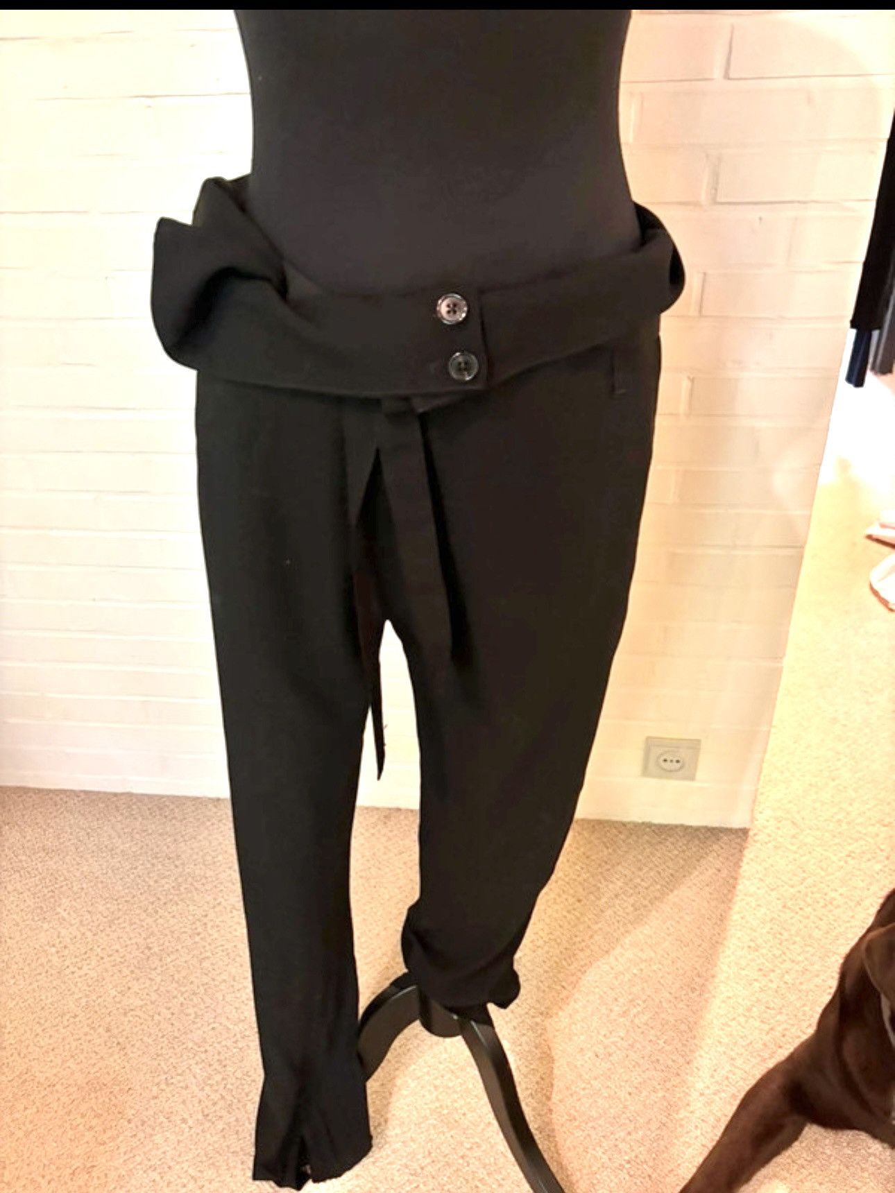 Ann Demeulemeester ann demeulemeester asymmetrical black wool pants 36 fr Size 26" / US 2 / IT 38 - 13 Thumbnail