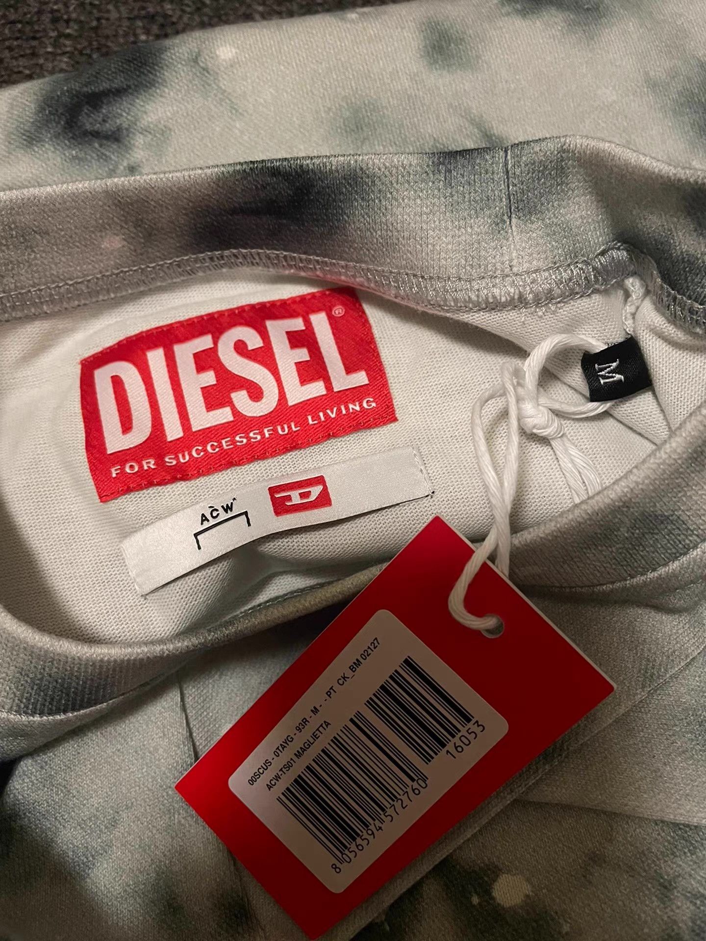 Diesel Diesel x A-Cold-Wall ACW Tie-Dye Short Sleeve T-shirt Size US M / EU 48-50 / 2 - 9 Thumbnail