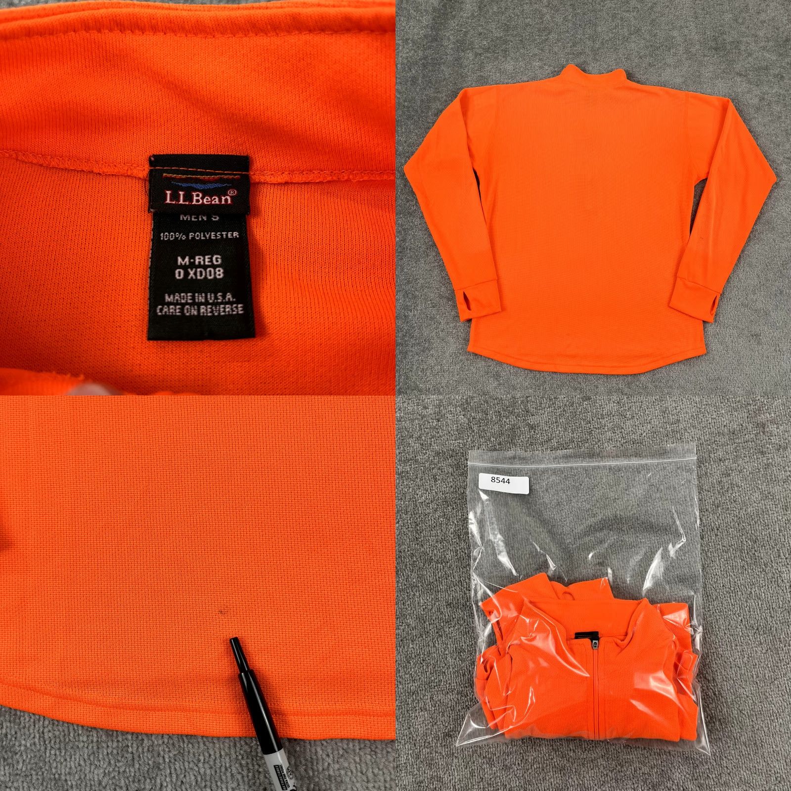 Vintage LL BEAN Jacket Men Medium Neon Orange Running Gear Pullover Safety Protective Size US M / EU 48-50 / 2 - 8 Thumbnail