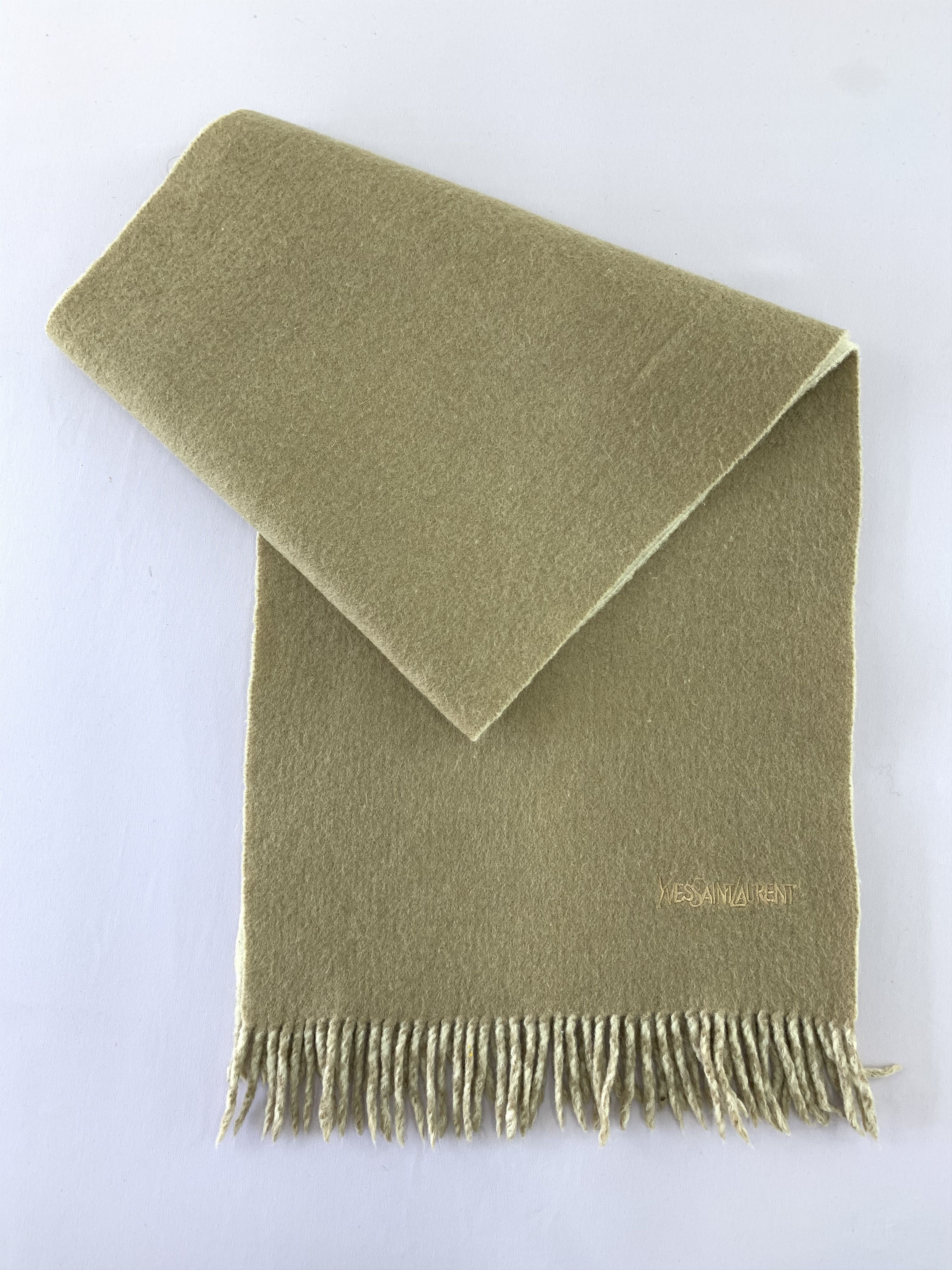 Yves Saint Laurent Yves Saint Laurent Scarf Wool Muffler Neck Wrap BL4141 Size ONE SIZE - 2 Thumbnail