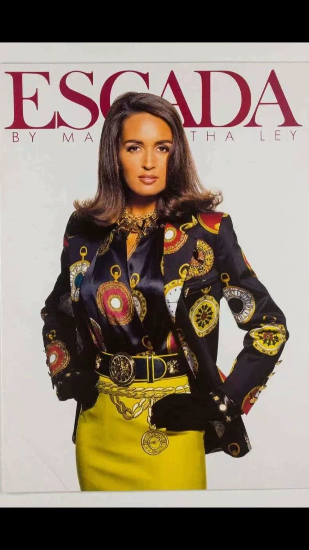 Escada Escada Vintage Wool Black & Gold Clock Embroidered Suit d40 Size S / US 4 / IT 40 - 1 Thumbnail