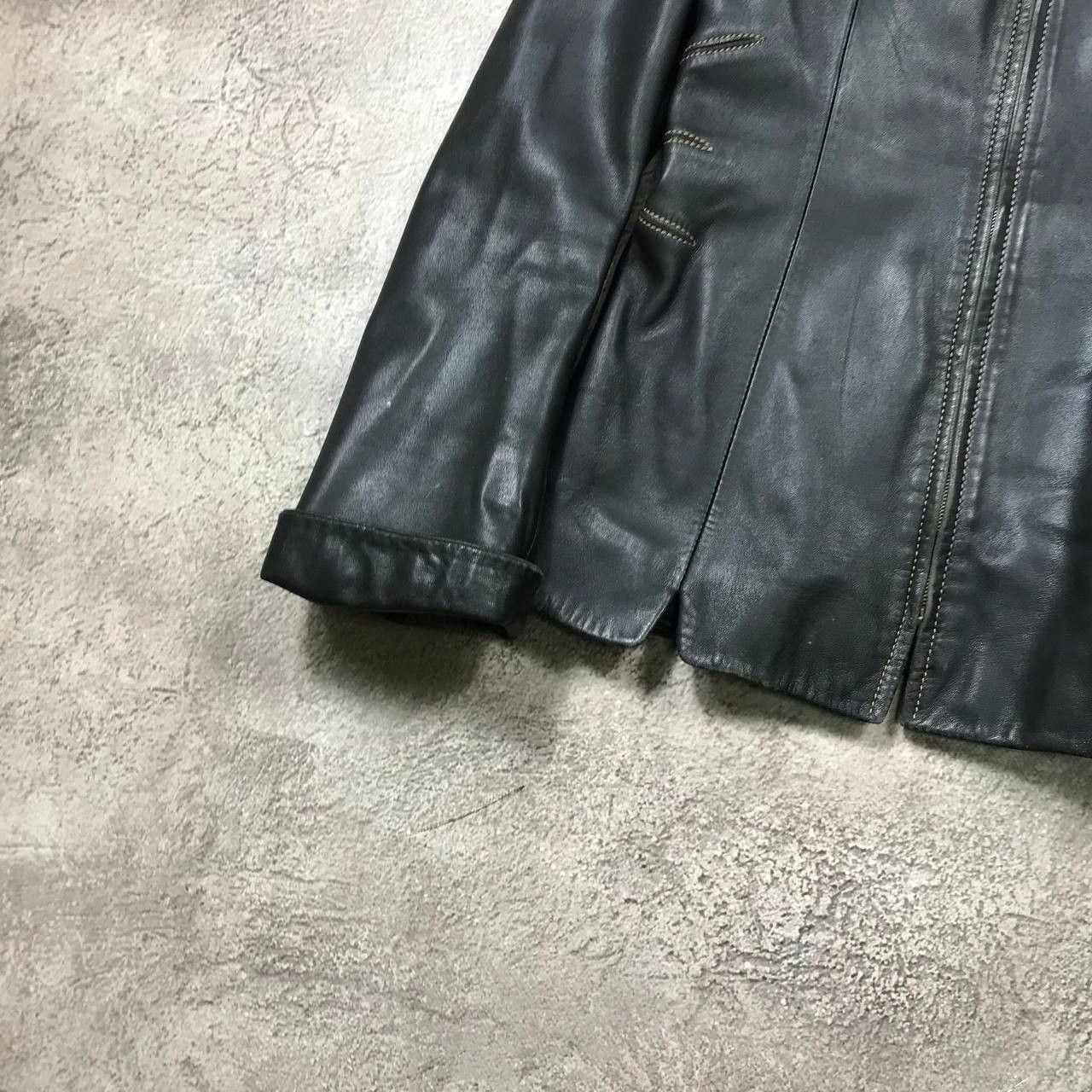 Japanese Brand VINTAGE Y2K LEATHER JACKET JAPAN CASUAL STREETWEAR 90s Size M / US 6-8 / IT 42-44 - 4 Thumbnail