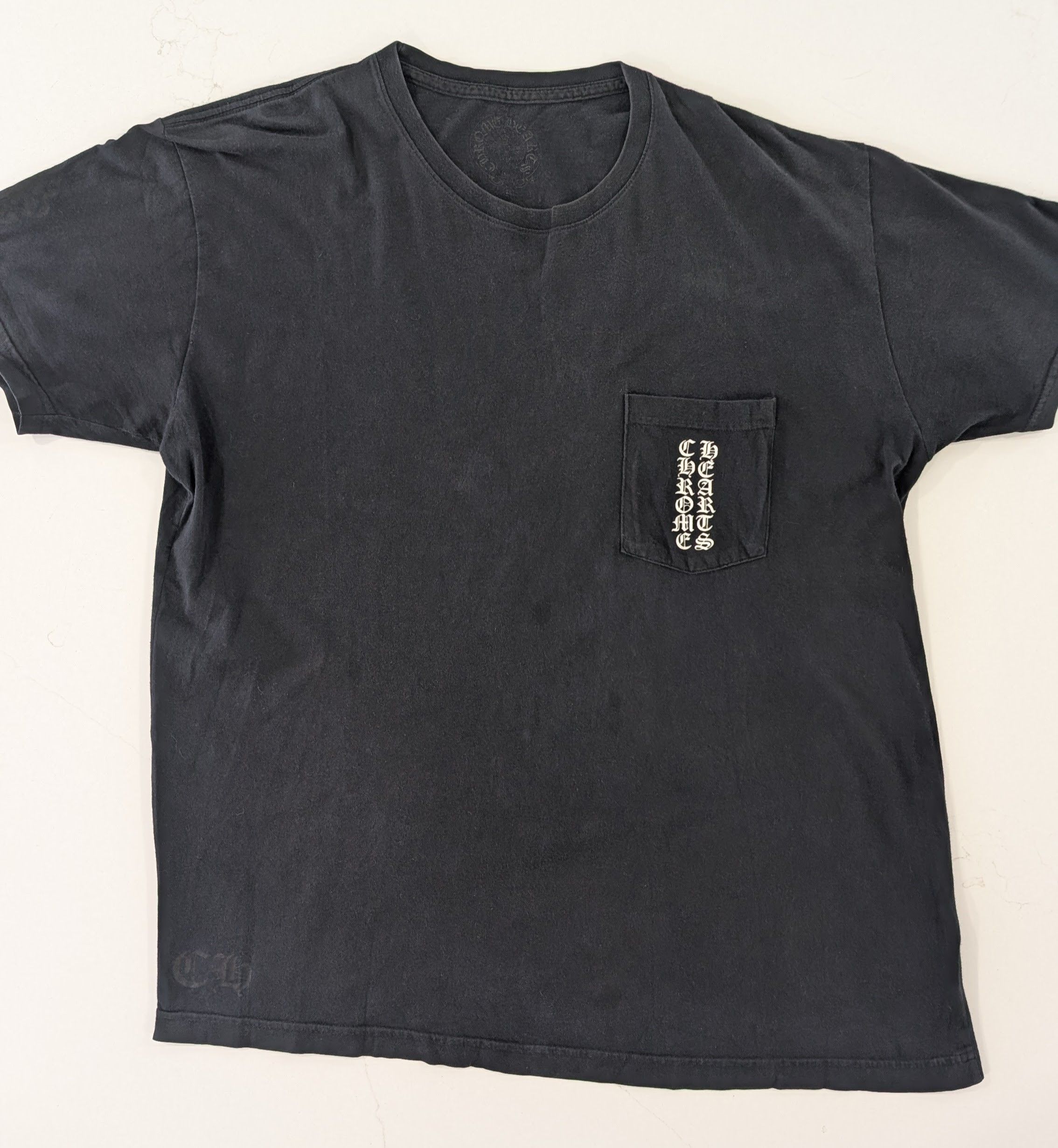 Chrome Hearts Chrome Hearts Scroll Logo Pocket T-Shirt | Grailed