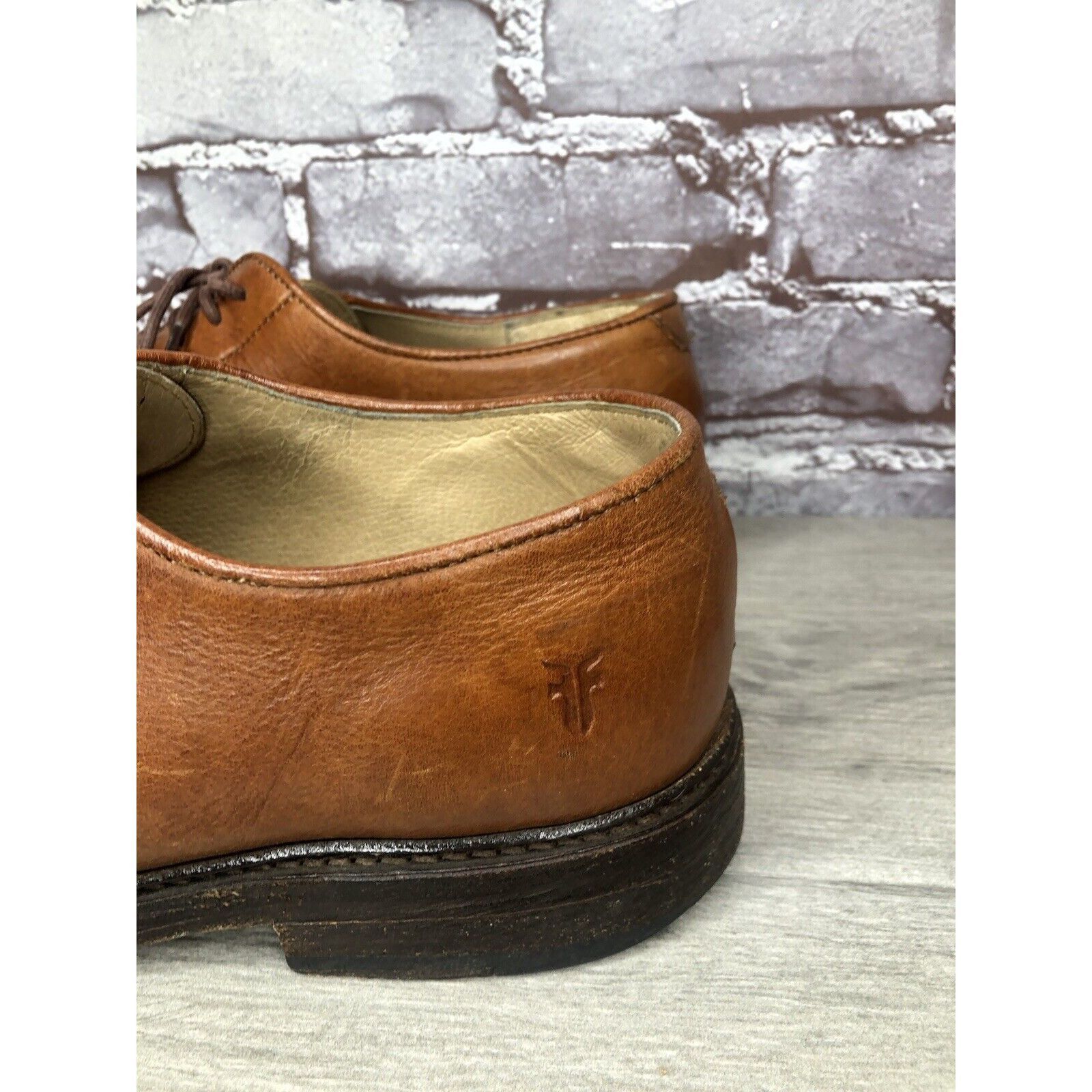 Frye The Frye Co. John A Frye Brown Leather Pebbled Oxfords Shoes Size US 11 / EU 44 - 5 Thumbnail