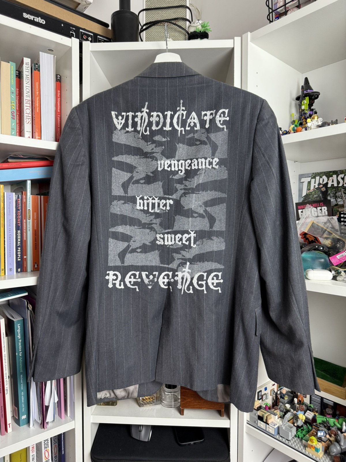 Affliction × Designer × Vintage Vintage y2k Affliciton style printed blazer jacket S archive Size 36S - 2 Thumbnail