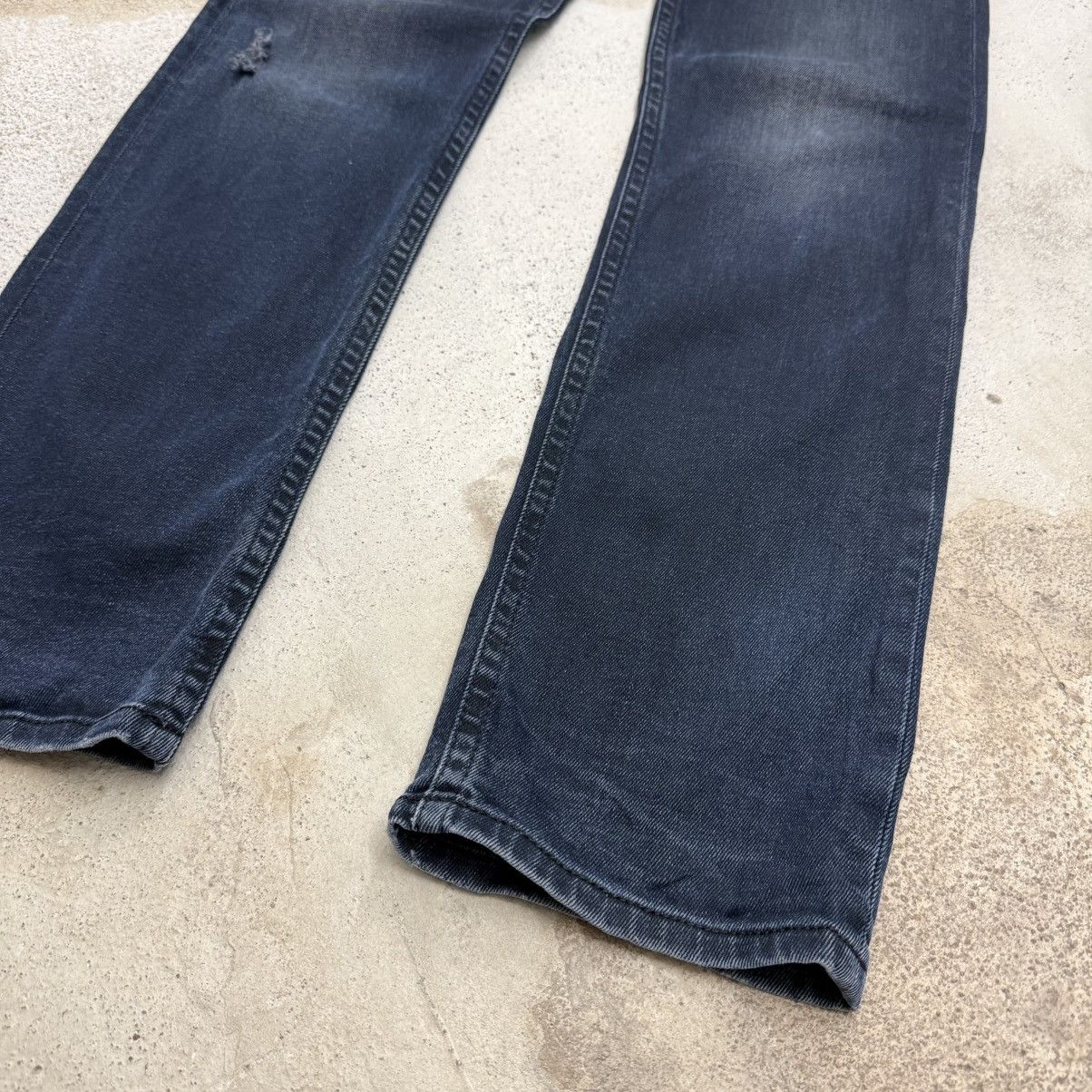 Diesel Diesel Akee Whisker Buttonfly Distressed Royal Indigo Denim Size US 34 / EU 50 - 7 Thumbnail
