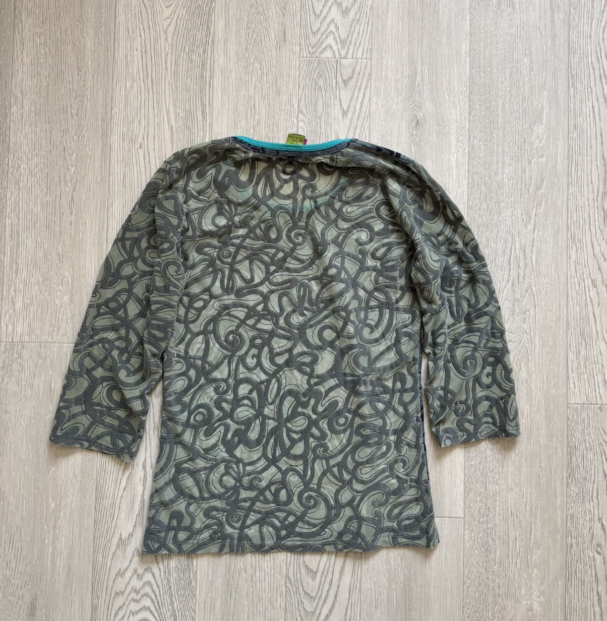 Designer × Jean Paul Gaultier × Vintage Jean Paul Gaultier Style Mesh Top Save The Queen Designer Size M / US 6-8 / IT 42-44 - 2 Thumbnail