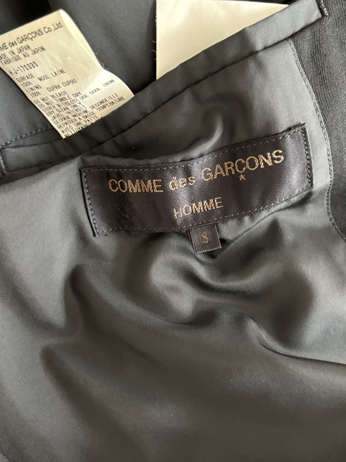 Comme des Garcons Homme Vintage 1999 Oversized Black Blazer Size 46L - 2 Thumbnail
