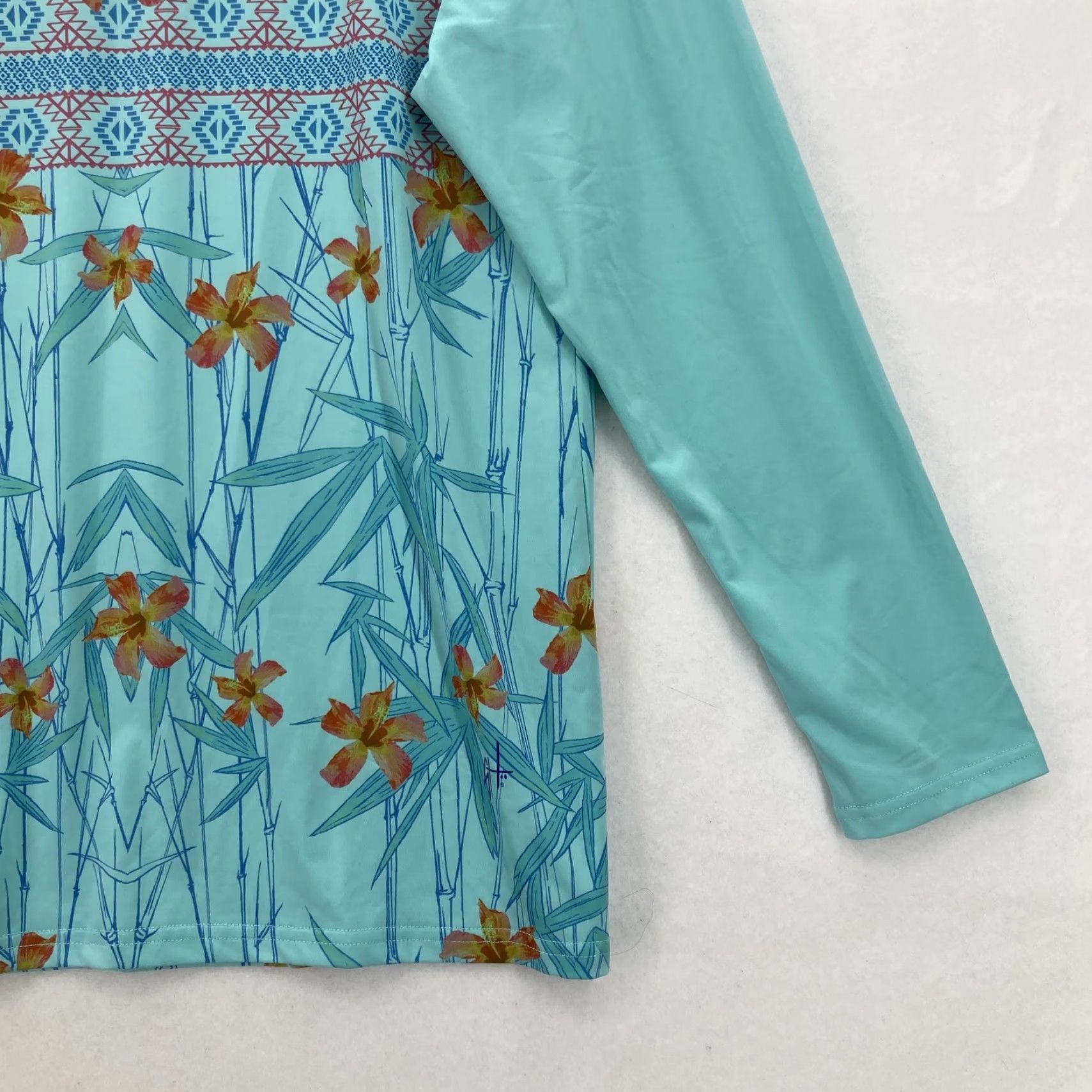 Guy Harvey Guy Harvey Shirt Womens Large Hibiscus Tribe Long Sleeve UPF 30+ Outdoor Fishing Shirt Size L / US 10 / IT 46 - 3 Thumbnail