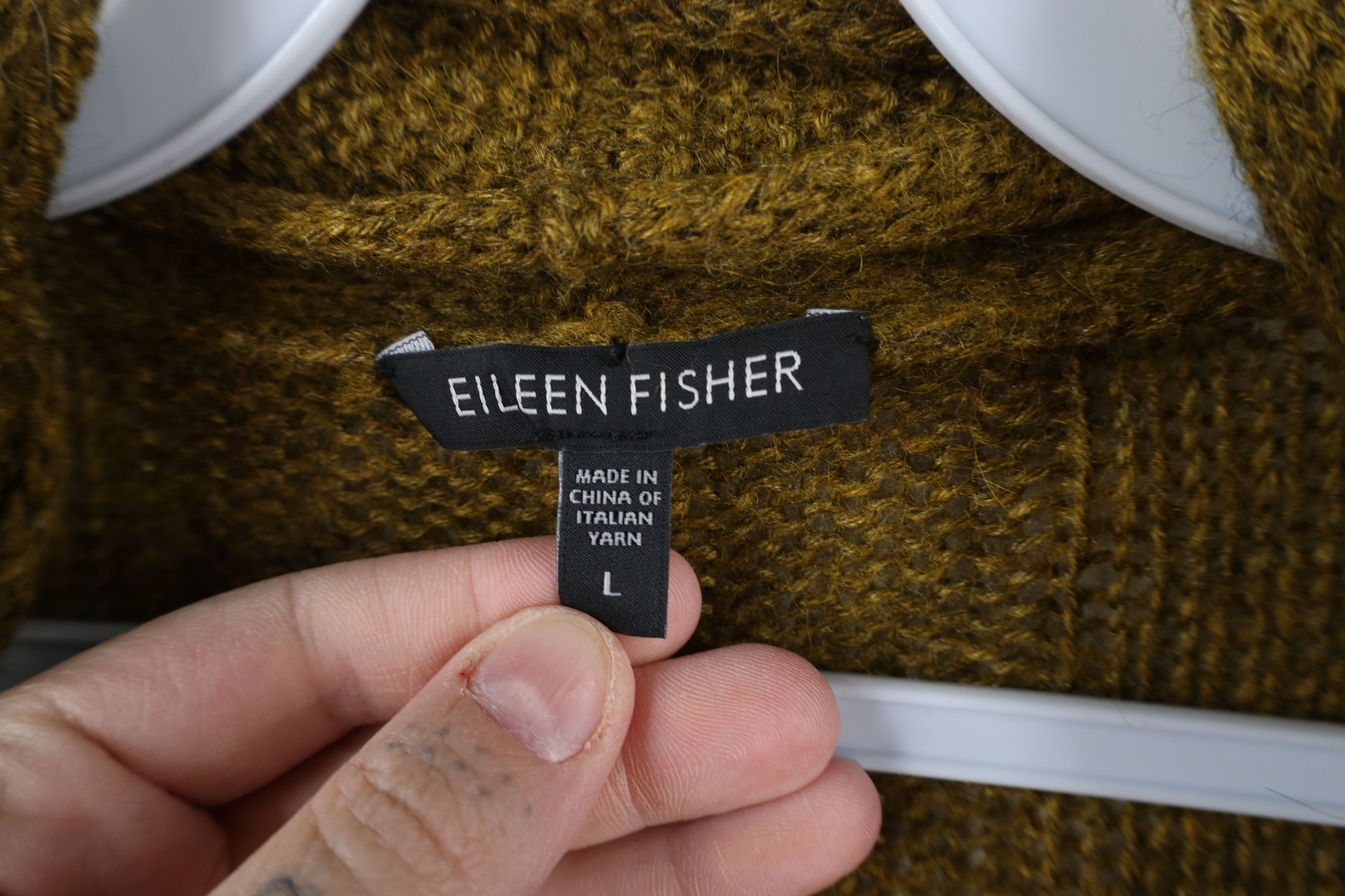 Eileen Fisher × Vintage Eileen Fisher Silk Knit Open Front Wrap Cardigan Sweater Size L / US 10 / IT 46 - 10 Thumbnail