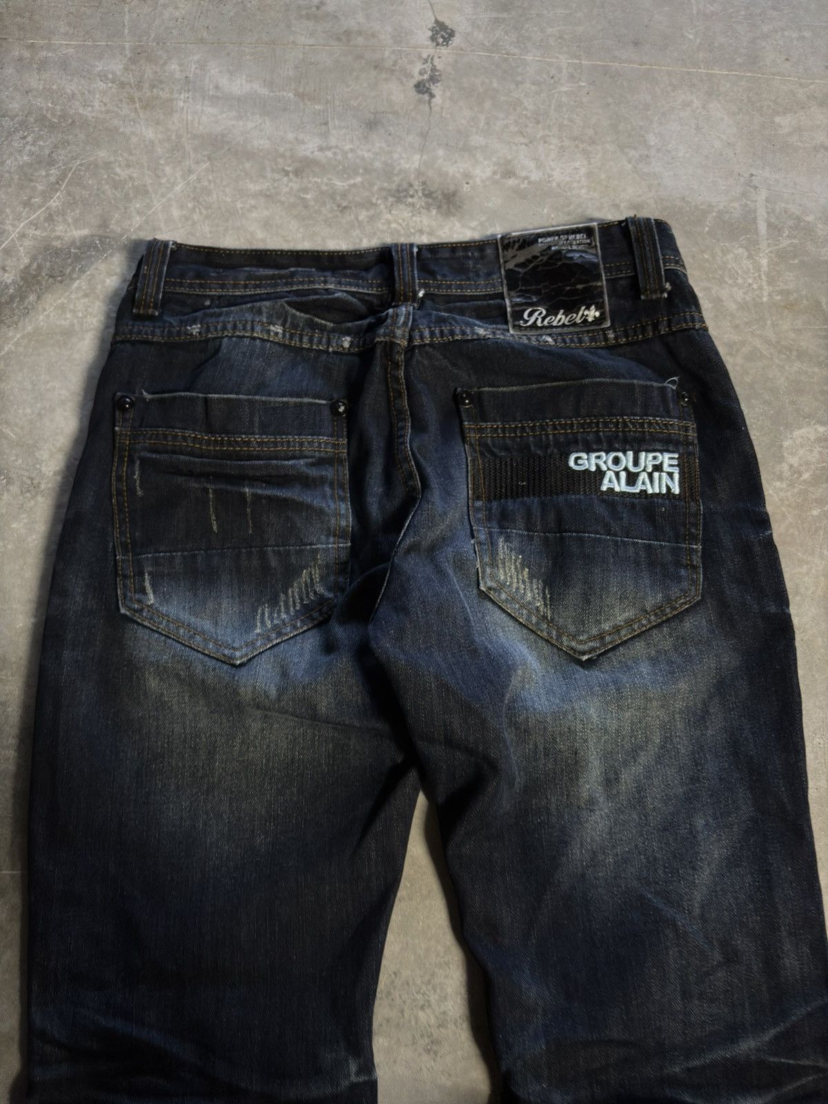 Tornado Mart BLACK REBEL distressed japanese punk whiskered washed grunge Size US 30 / EU 46 - 10 Thumbnail