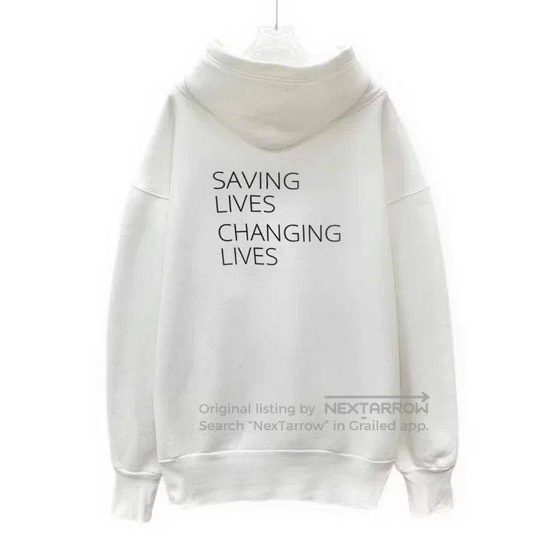 Balenciaga Balenciaga White Logo Letter Print Cotton Hooded Long Slee Size US S / EU 44-46 / 1 - 2 Thumbnail