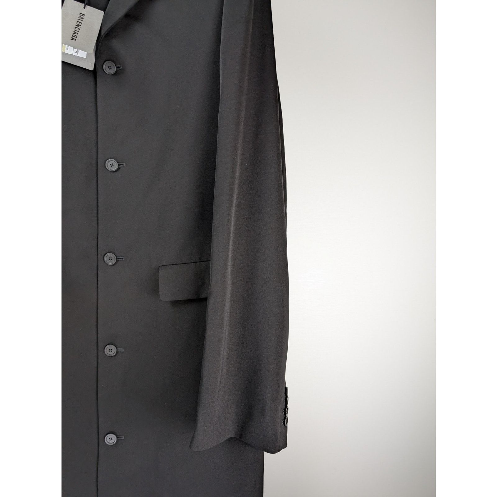 Balenciaga o1rshd1 Barathea Coat in Black Size US M / EU 48-50 / 2 - 5 Thumbnail