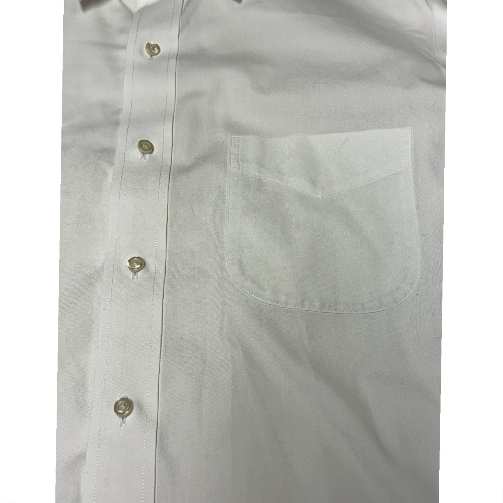 Brooks Brothers Dress Shirt Mens 17 Slim White Non-Iron Cotton L/S 346  Business Formal