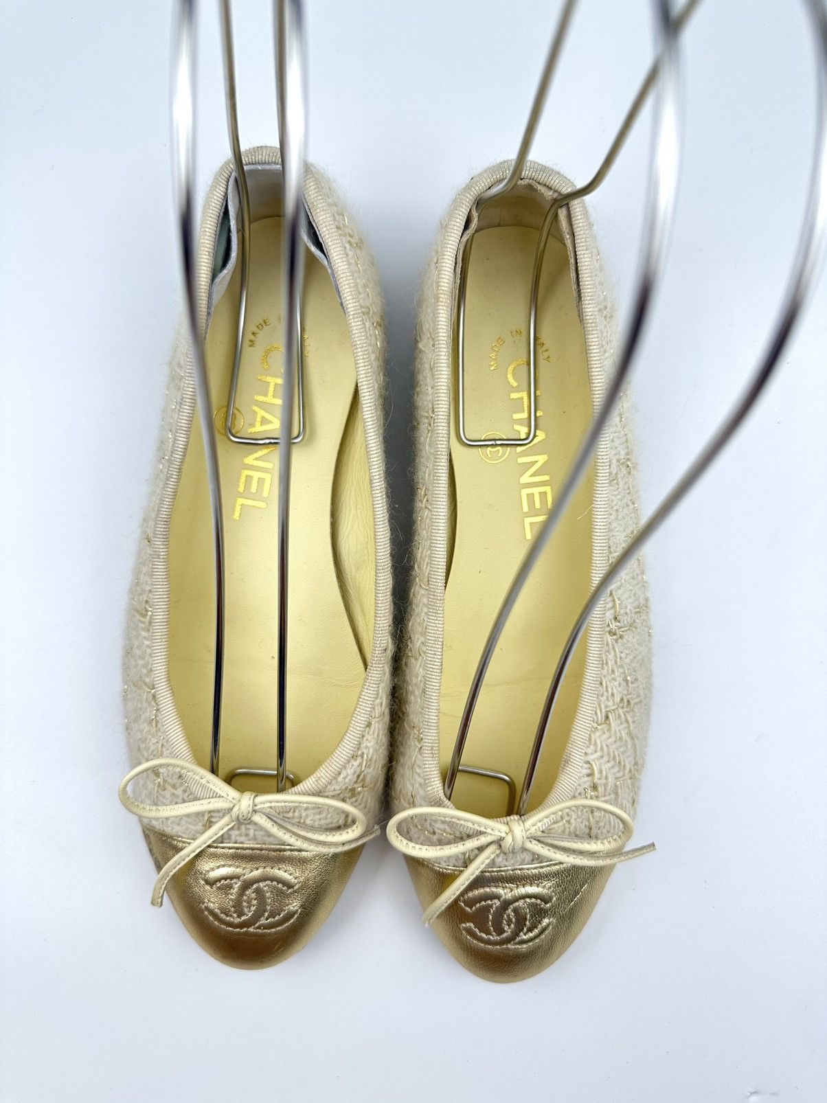 Chanel CHANEL Tweed Ballet Flats Size US 5 / IT 35 - 2 Thumbnail