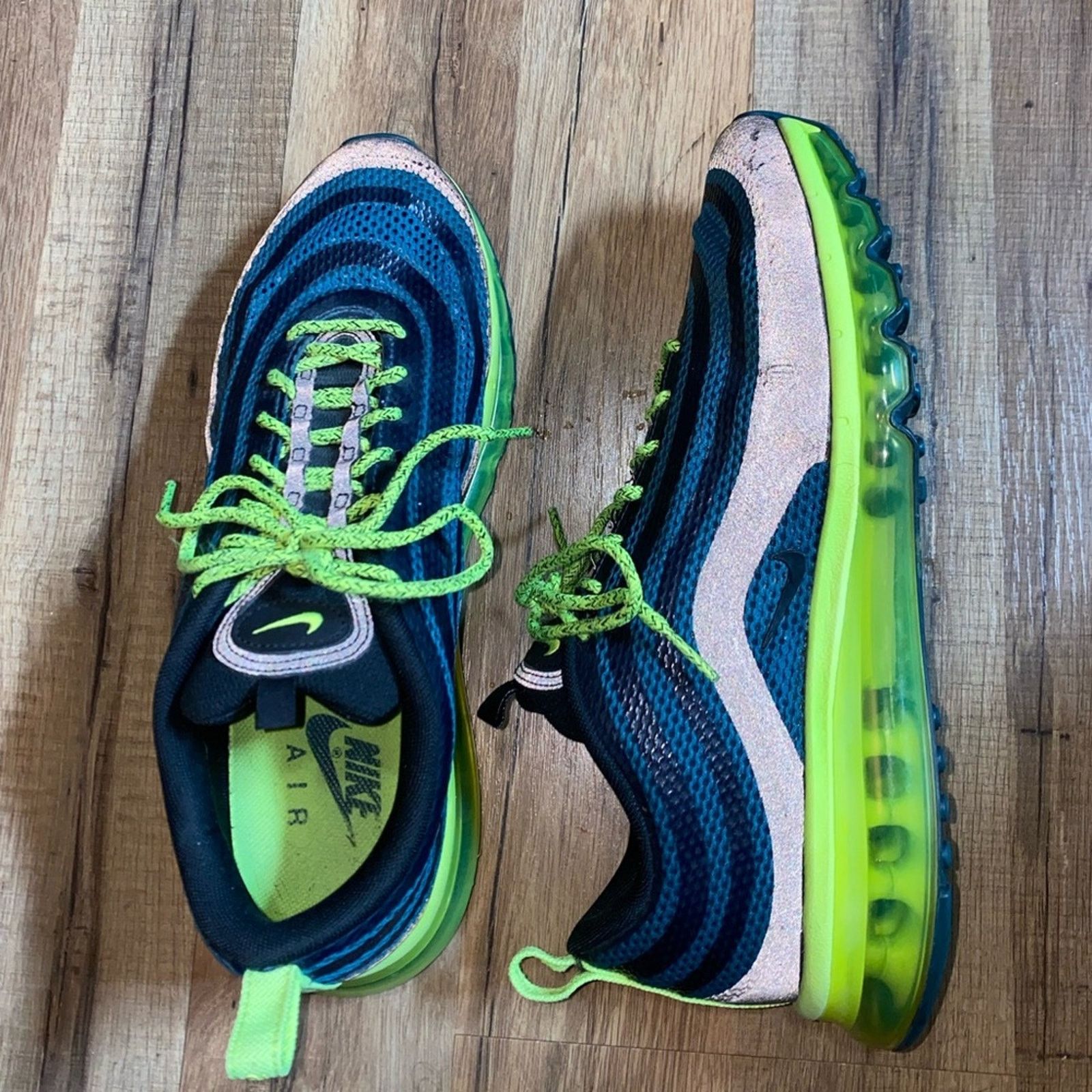 Nike 2013 Nike Air Max 97 Hyperfuse Blue Volt Size US 10 / EU 43 - 5 Thumbnail