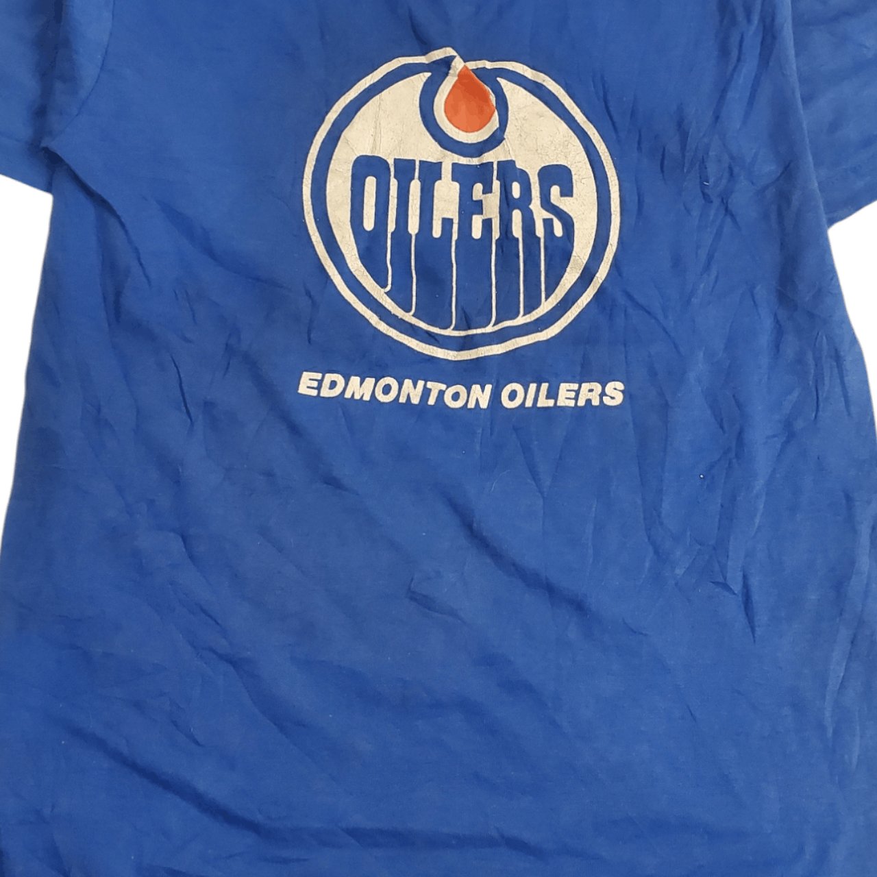 NHL × Vintage 90s NHL Edmonton Oilers T-Shirt Size US M / EU 48-50 / 2 - 2 Thumbnail