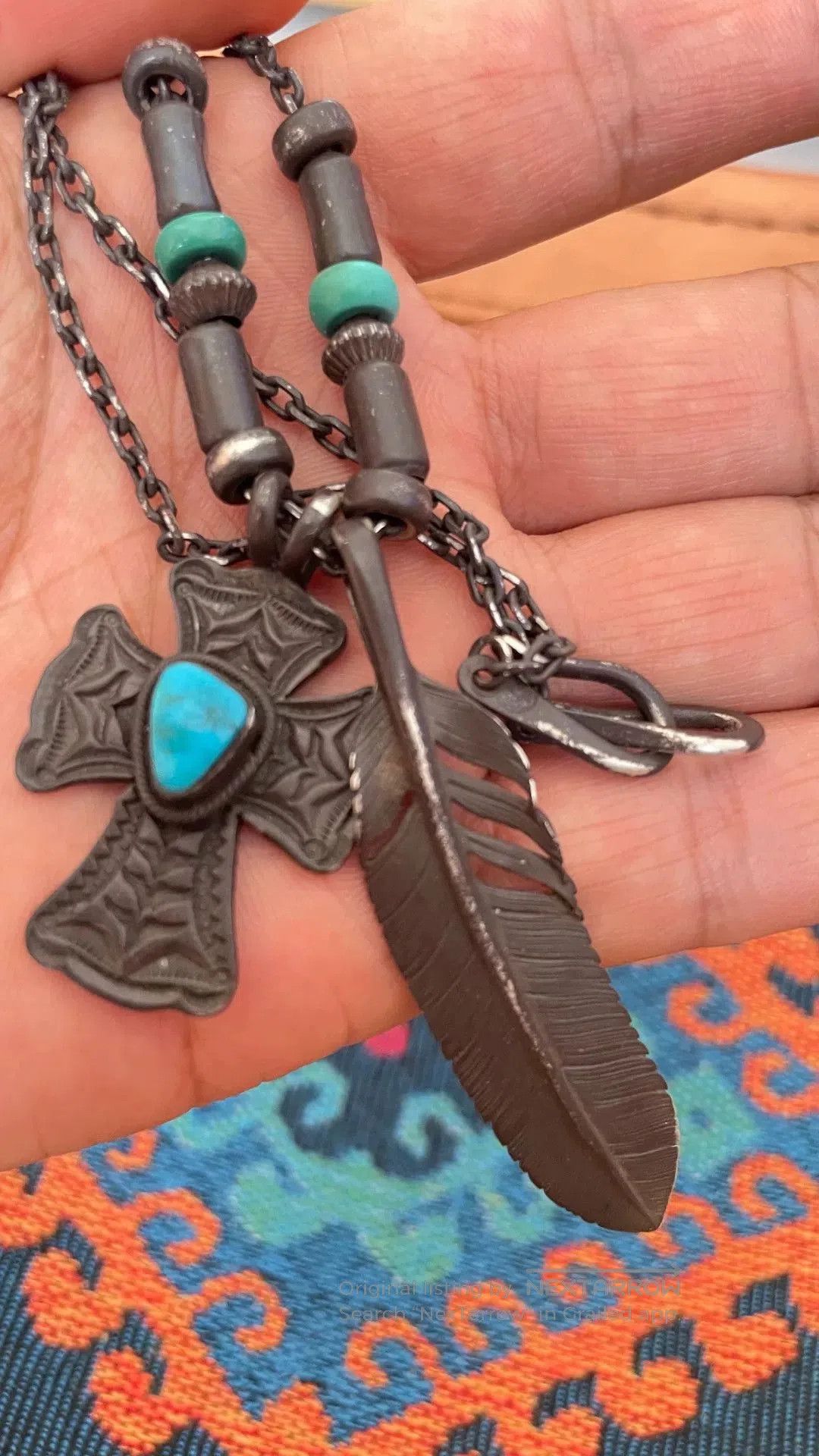 Japanese Brand Navajo Gary Reeves Cross Pendant. Size ONE SIZE - 7 Thumbnail