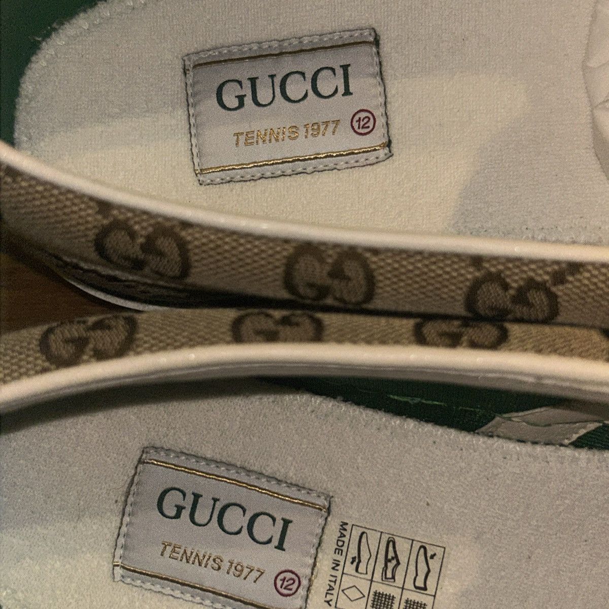 Gucci Gucci Men's Tennis 1977 Slip-On Beige Ebony size 12 Size US 12 / EU 45 - 6 Thumbnail