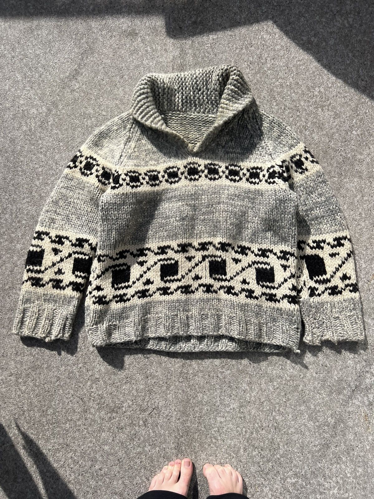 Vintage Vintage Zip-up Cowichan Sweater Small / medium canada mary Size US S / EU 44-46 / 1 - 1 Thumbnail