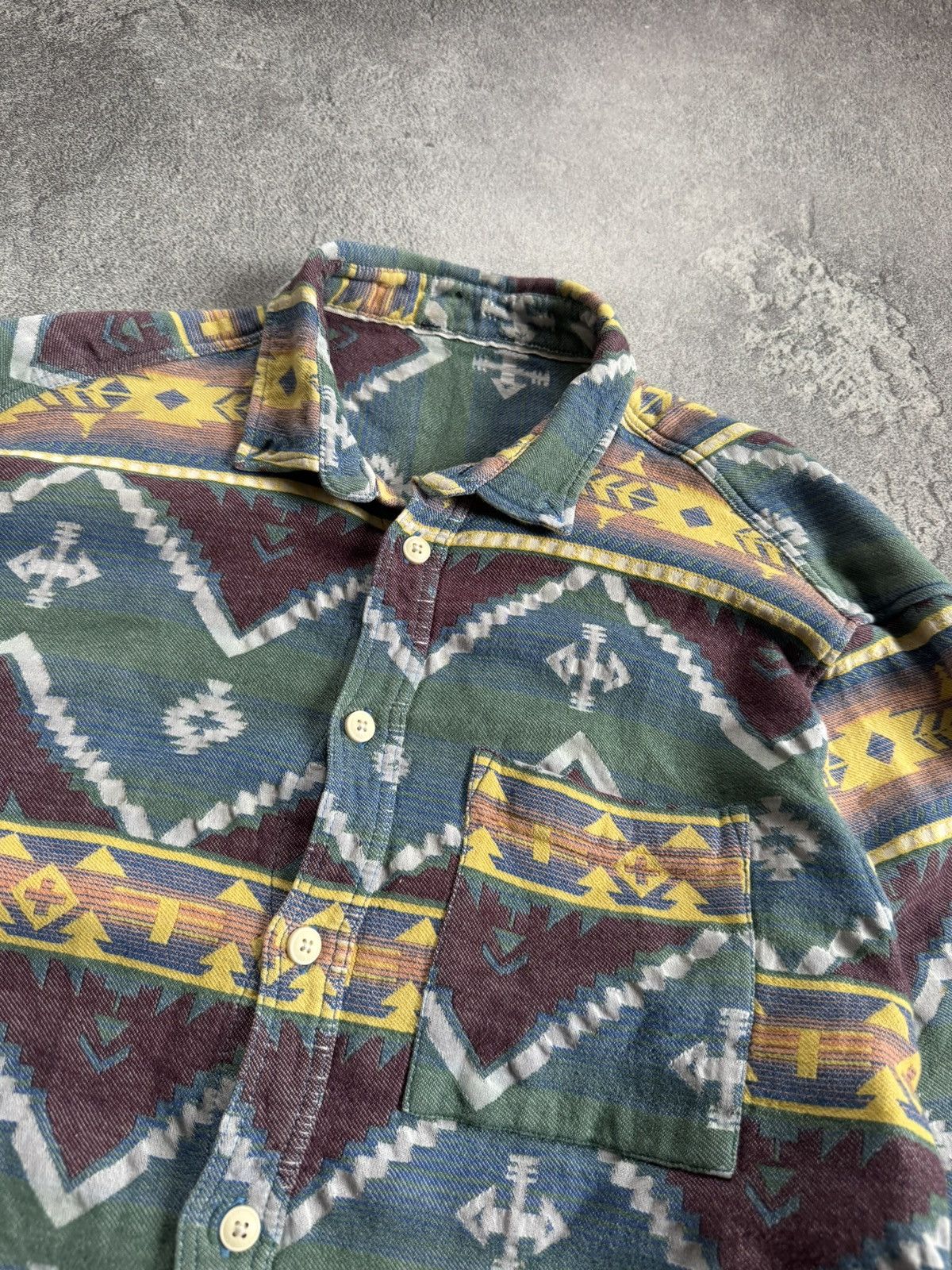 Review Retro L/Size aztec inca shirts button up long sleeve 90s Size US L / EU 52-54 / 3 - 4 Thumbnail