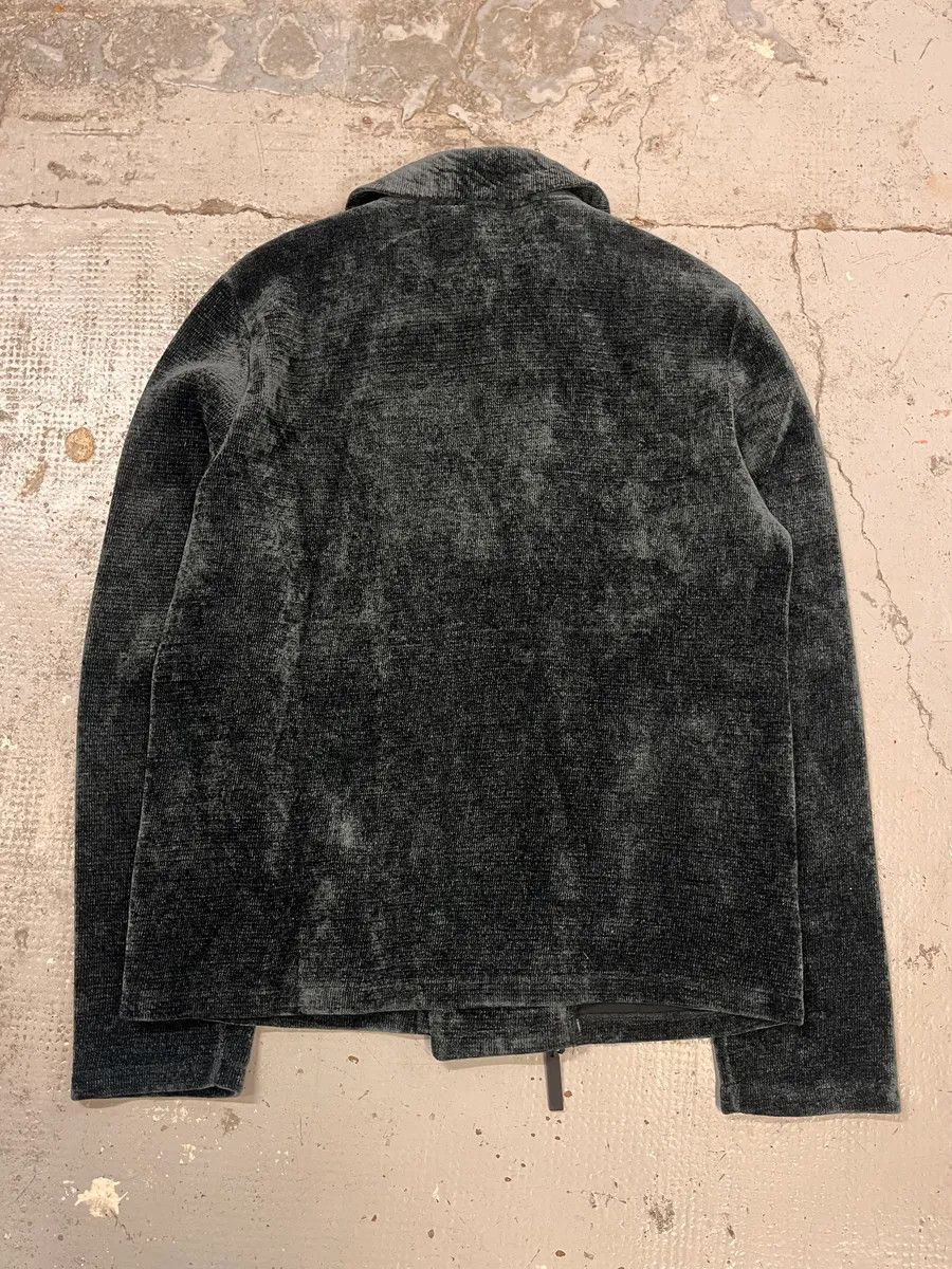 Emporio Armani 2010s Emporio Armani Navy Green Velvet Asymmetrical Jacket Size US M / EU 48-50 / 2 - 8 Thumbnail