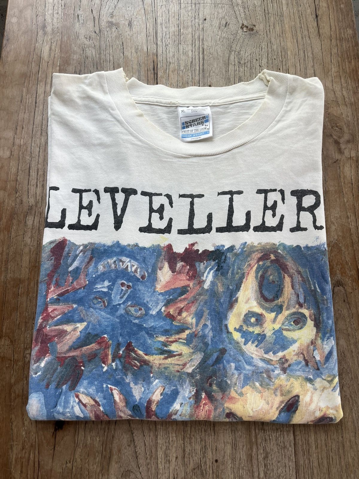 Band Tees × Vintage Vintage LEVELLERS Zeitgeist Total Chaos 95/96 Band Tshirt Size US XL / EU 56 / 4 - 1 Thumbnail