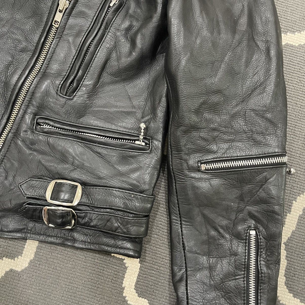 Genuine Leather × Vintage Horn Work Genuine Leather Punk Motorcycle Bikers Jacket Size M / US 6-8 / IT 42-44 - 12 Thumbnail