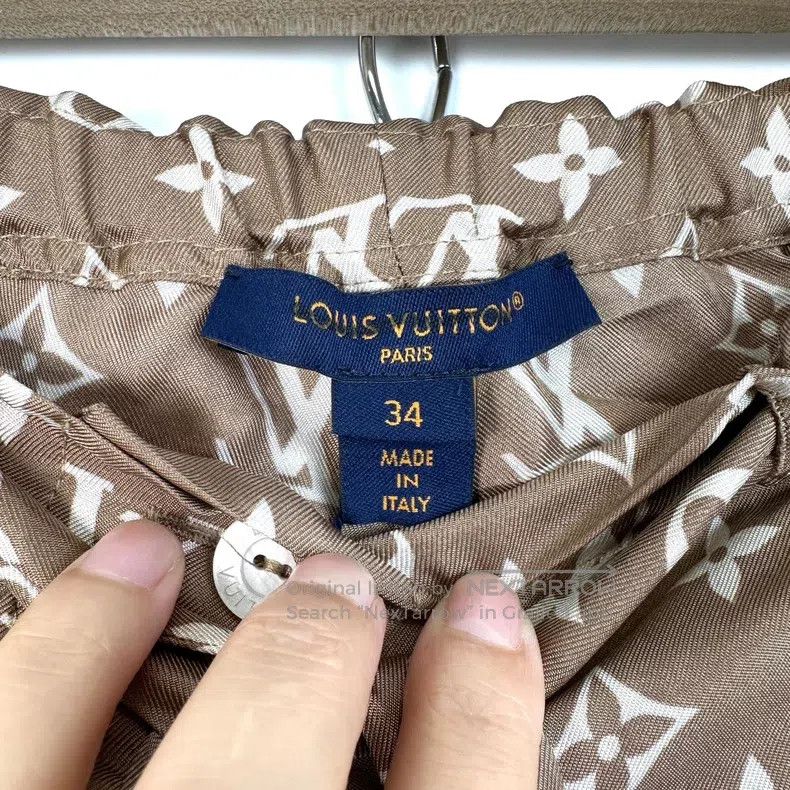 Louis Vuitton Louis Vuitton Coffee color presbyopic silk trousers with f Size 33" - 4 Thumbnail
