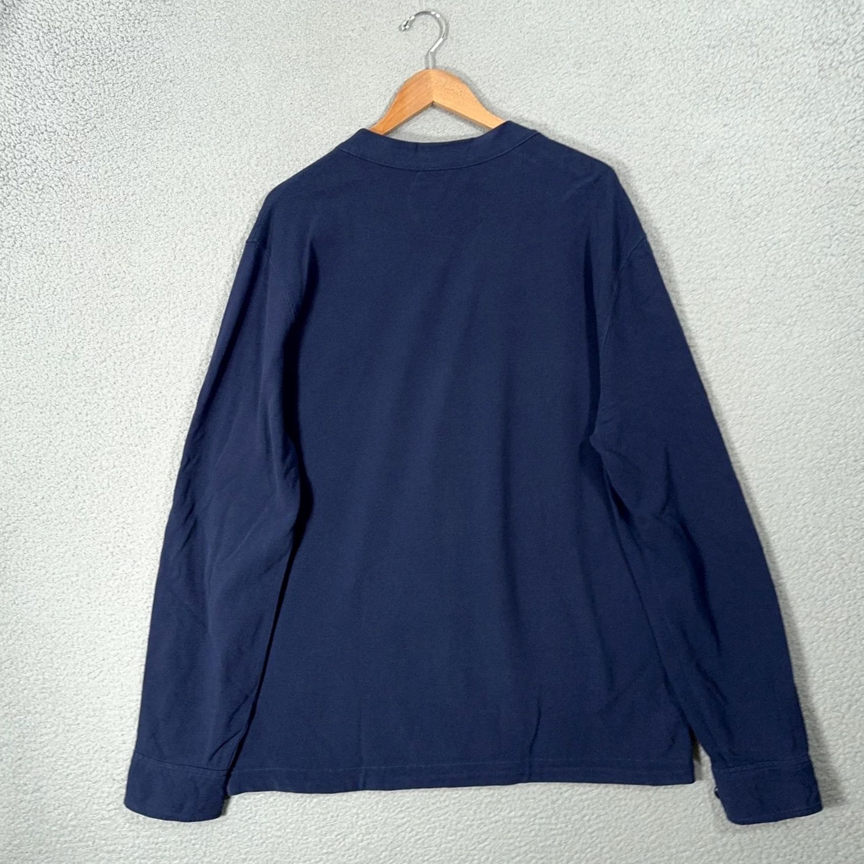 Polo Ralph Lauren VINTAGE Polo by Ralph Lauren Cardigan Mens XL Blue Cotton Logo Sweater Size US XL / EU 56 / 4 - 5 Thumbnail
