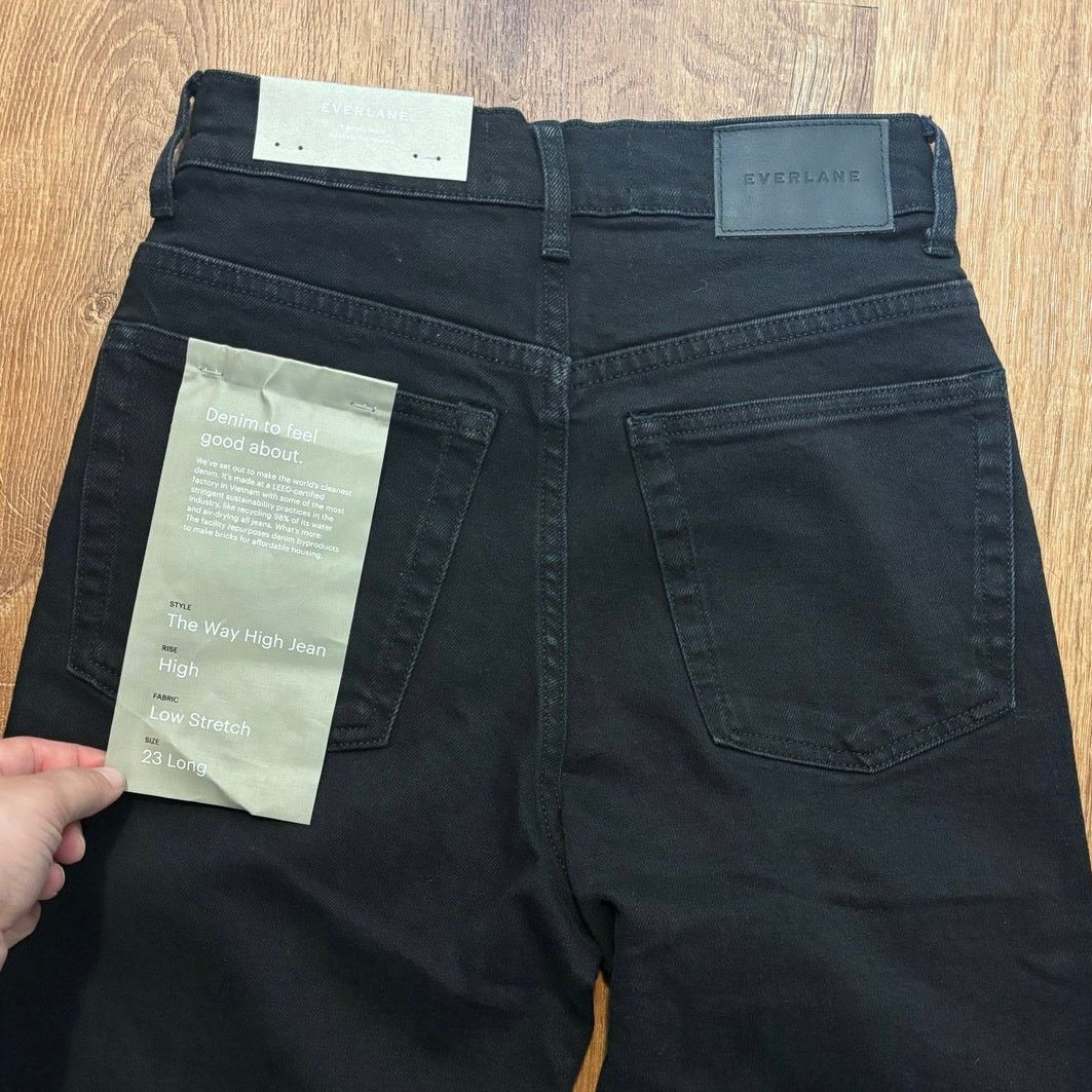 Everlane NWT Everlane The Way-High Jean In Coal Black Size 23 Long Size 23" - 9 Thumbnail