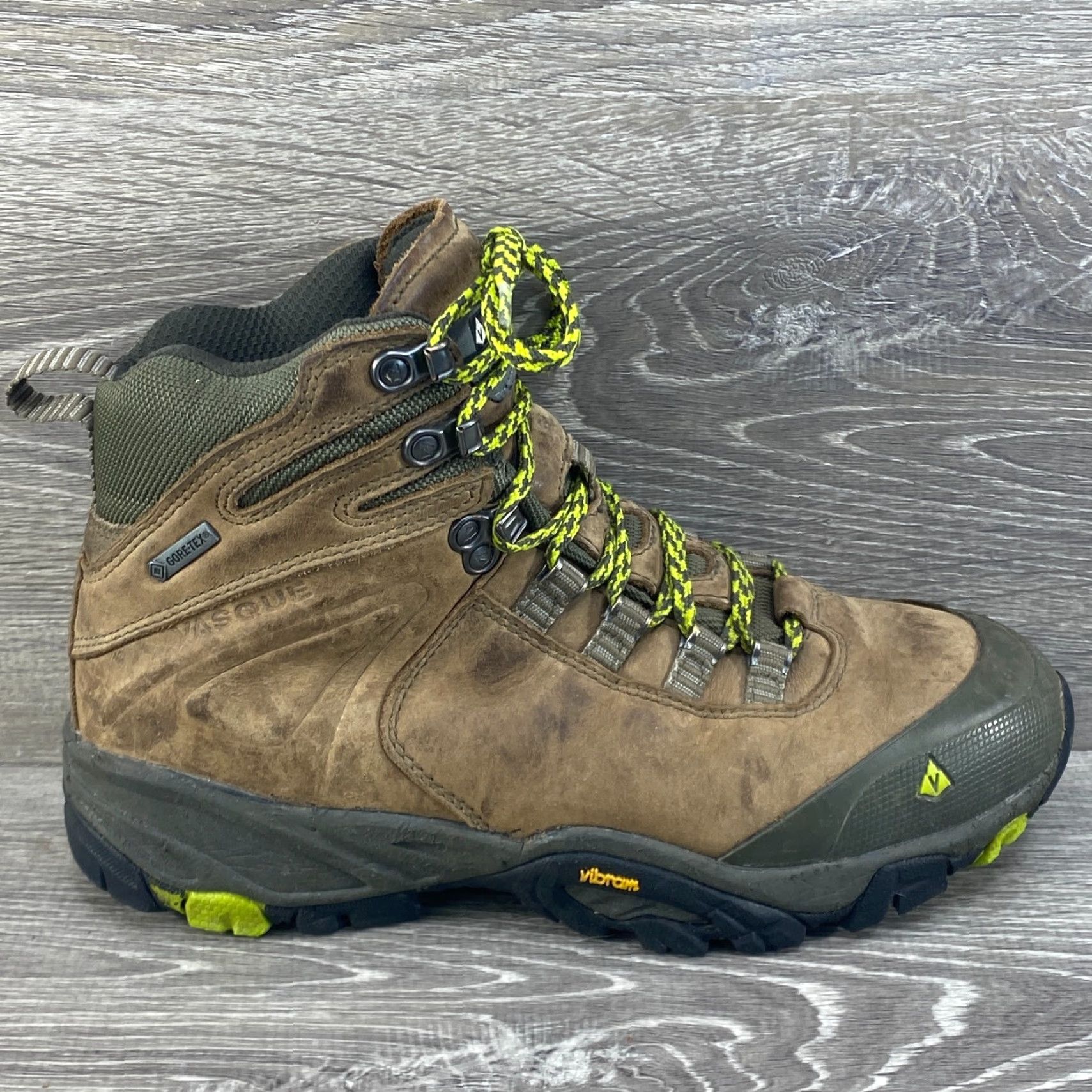 Vasque Vasque Womens 9.5 Taku GTX Brown Leather Gore-Tex Hiking Boots Vibram Sole 7401 Boots Wool? Size US 7 / IT 37 - 2 Thumbnail