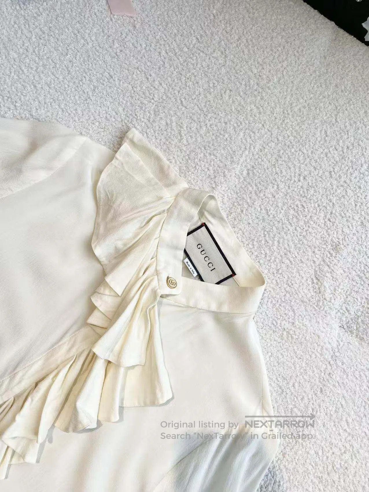 Gucci Guicci Double G gold buttoned shirt| Size XS / US 0-2 / IT 36-38 - 4 Thumbnail