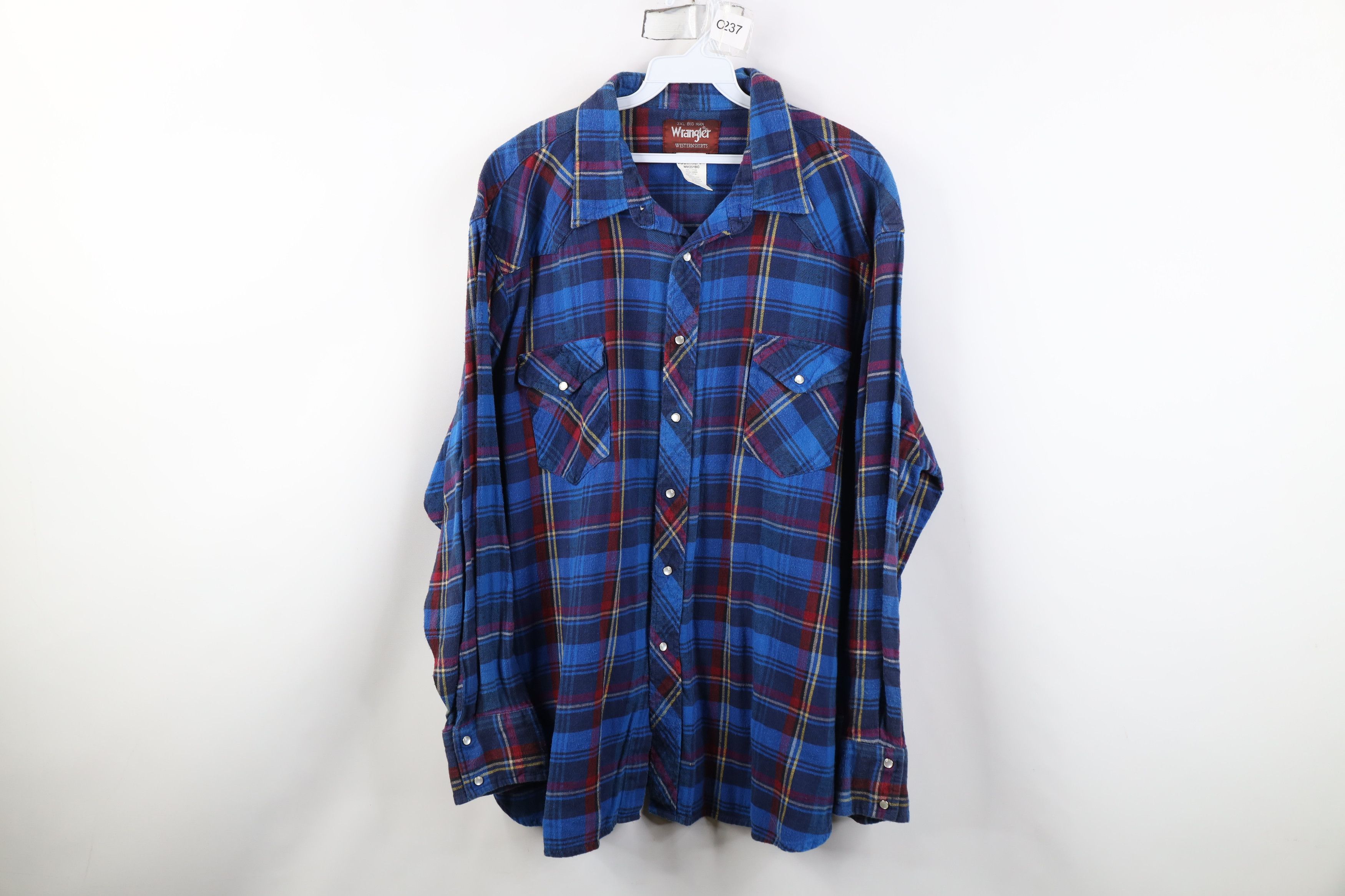Wrangler Vintage 90s Wrangler Cowboy Flannel Snap Button Shirt Size US XXL / EU 58 / 5 - 1 Thumbnail