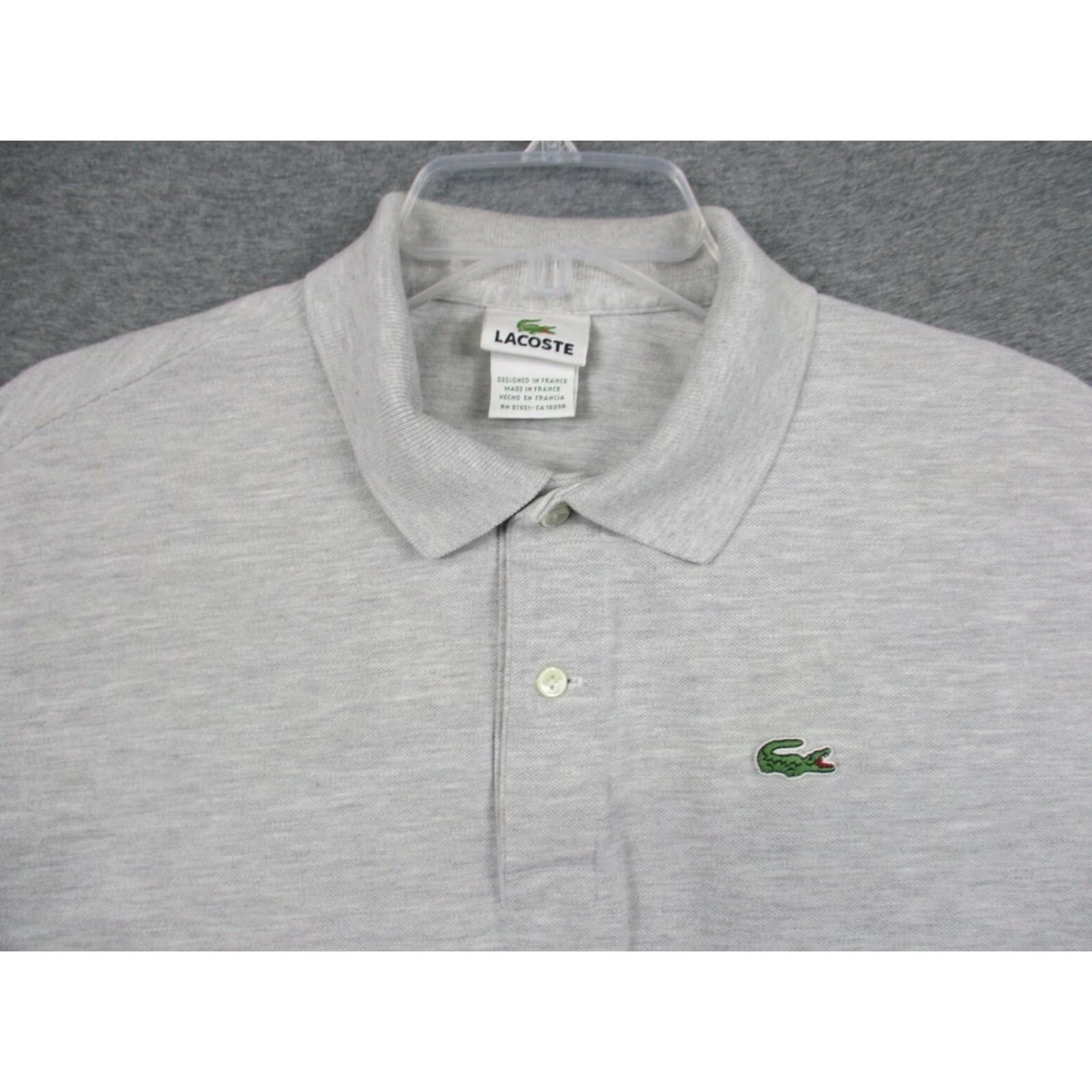 Lacoste Lacoste Polo Shirt Mens Size 7 Gator Logo Short Sleeve Gray Polo Shirt Lacoste Regular Knit 100% Cotton Gator Logo Shirt Mens Size US M / EU 48-50 / 2 - 2 Thumbnail