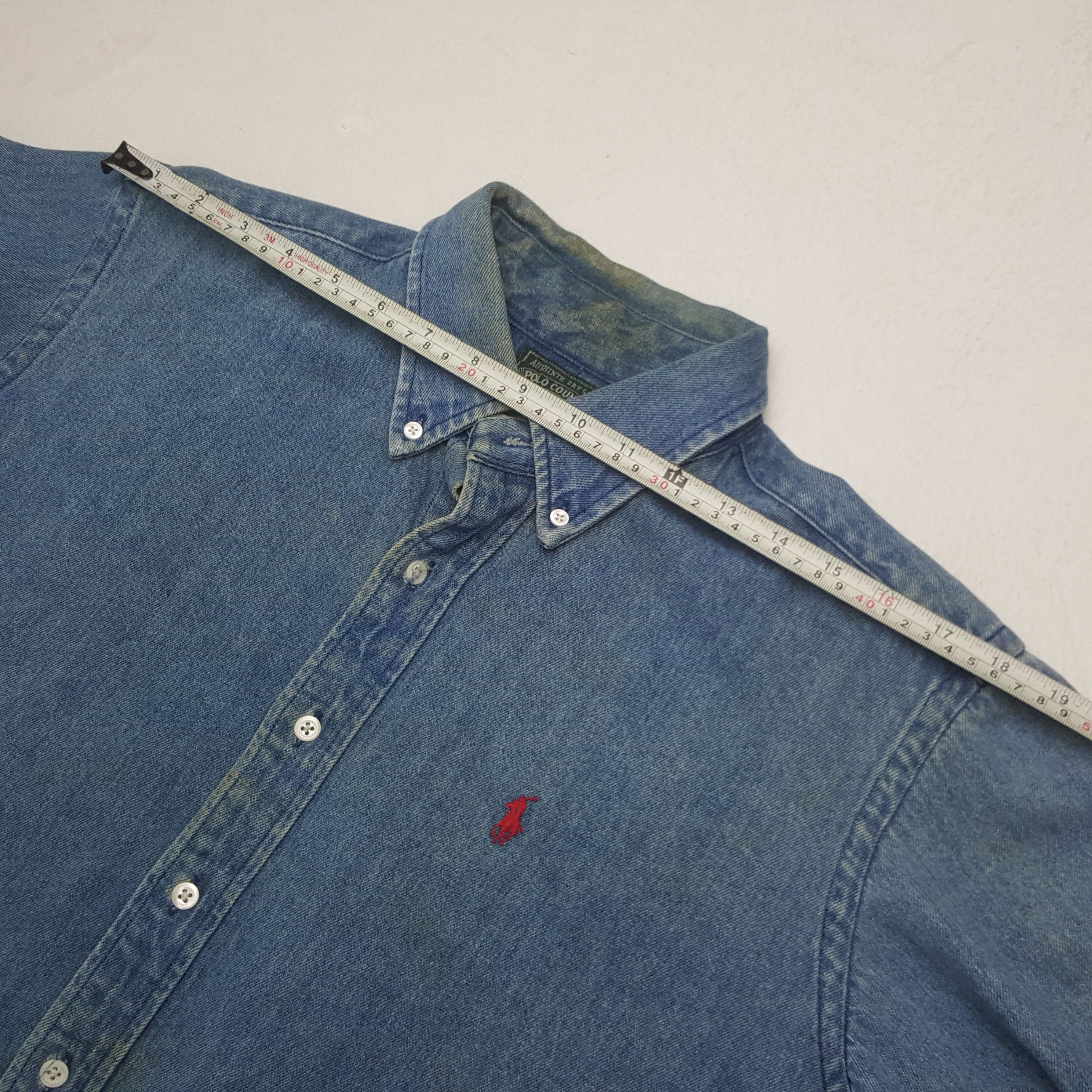 Polo Ralph Lauren × Vintage Vintage Polo Country x Ralph Lauren Denim Button up Shirt Size US L / EU 52-54 / 3 - 6 Thumbnail