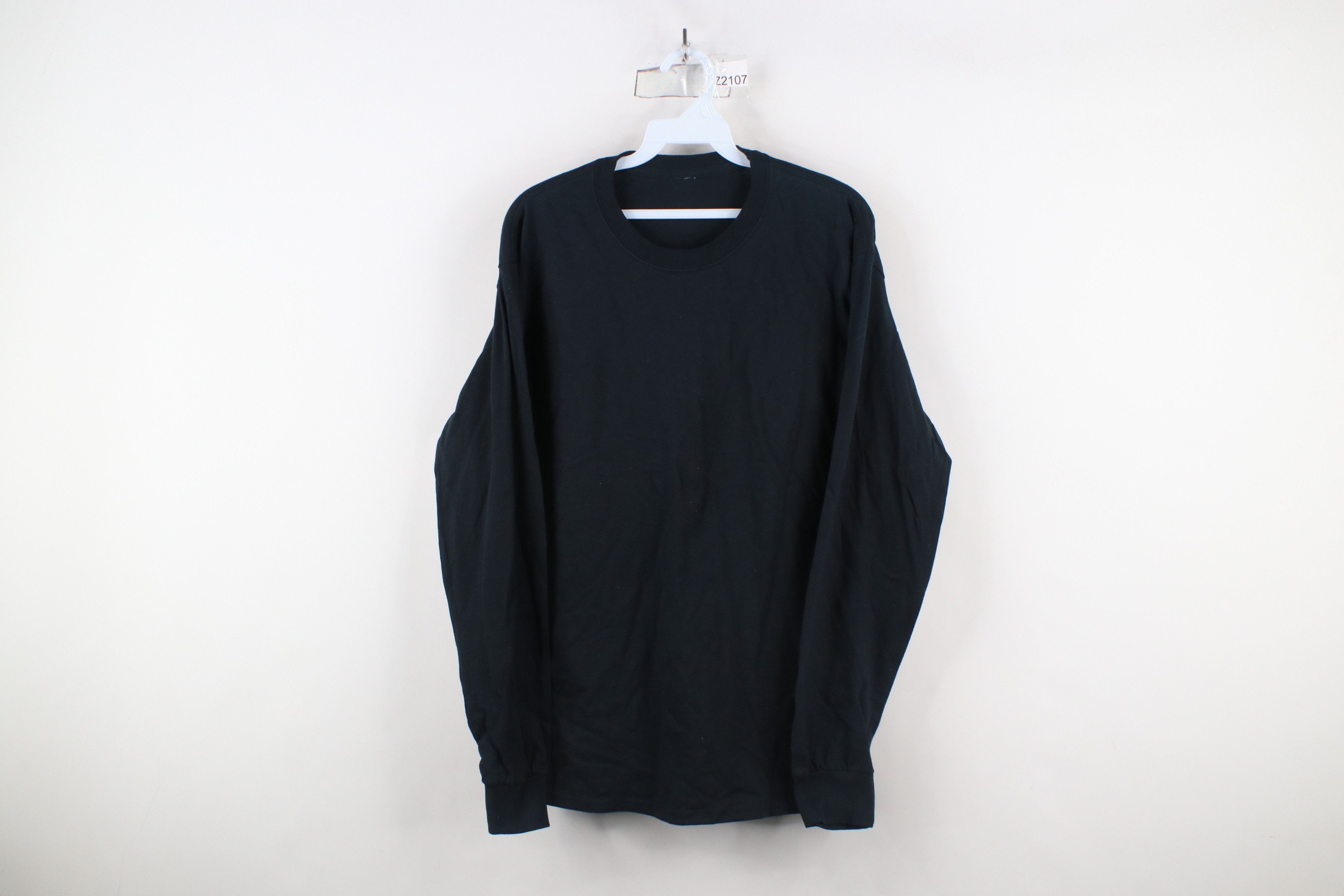 Vintage Vintage 90s Streetwear Long Sleeve T-Shirt Black Cotton Size US M / EU 48-50 / 2 - 1 Thumbnail