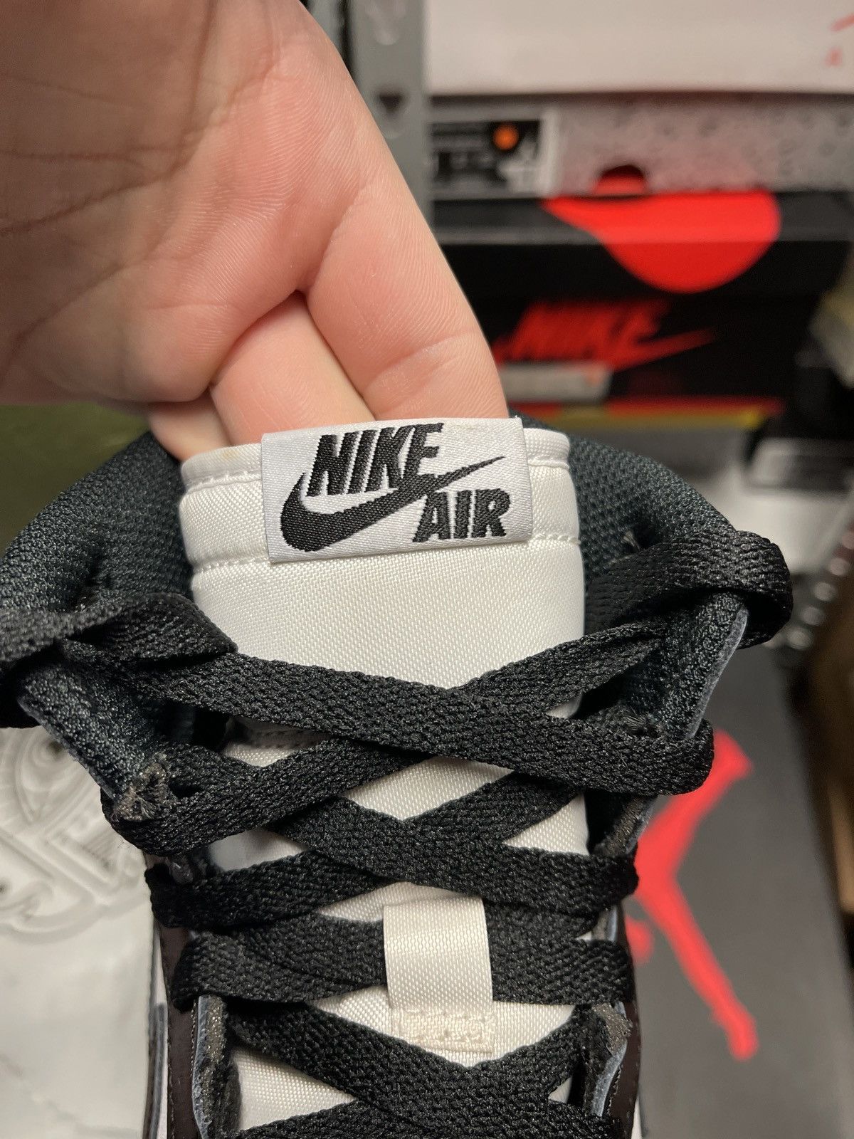 Jordan Brand Air Jordan 1 Retro High 555088-010 Black White US 11.5 2014 Size US 11.5 / EU 44-45 - 8 Thumbnail