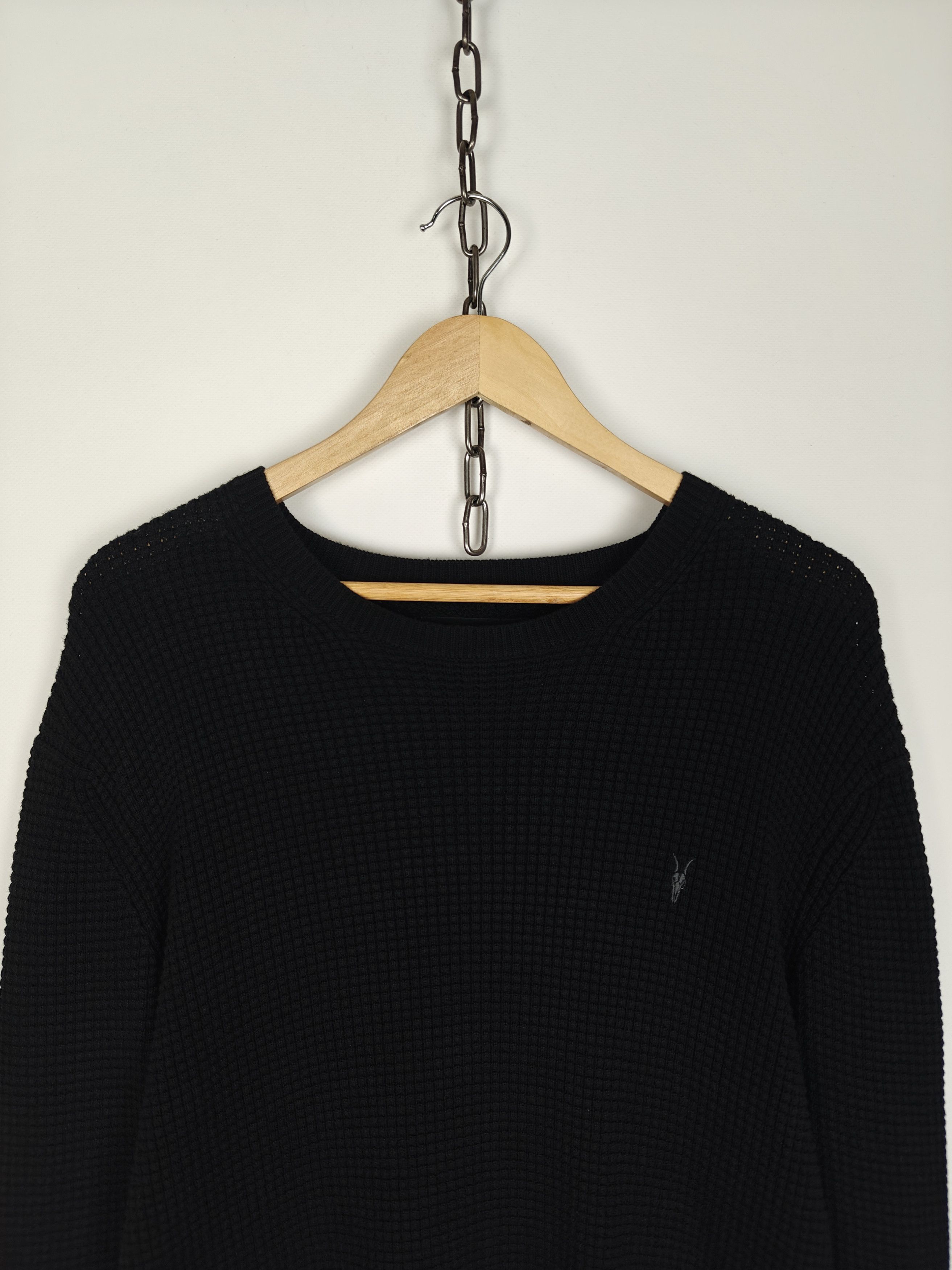 Allsaints Allsaints Knit Sweater Wells Crewneck Pullover Black size M Size US M / EU 48-50 / 2 - 2 Thumbnail