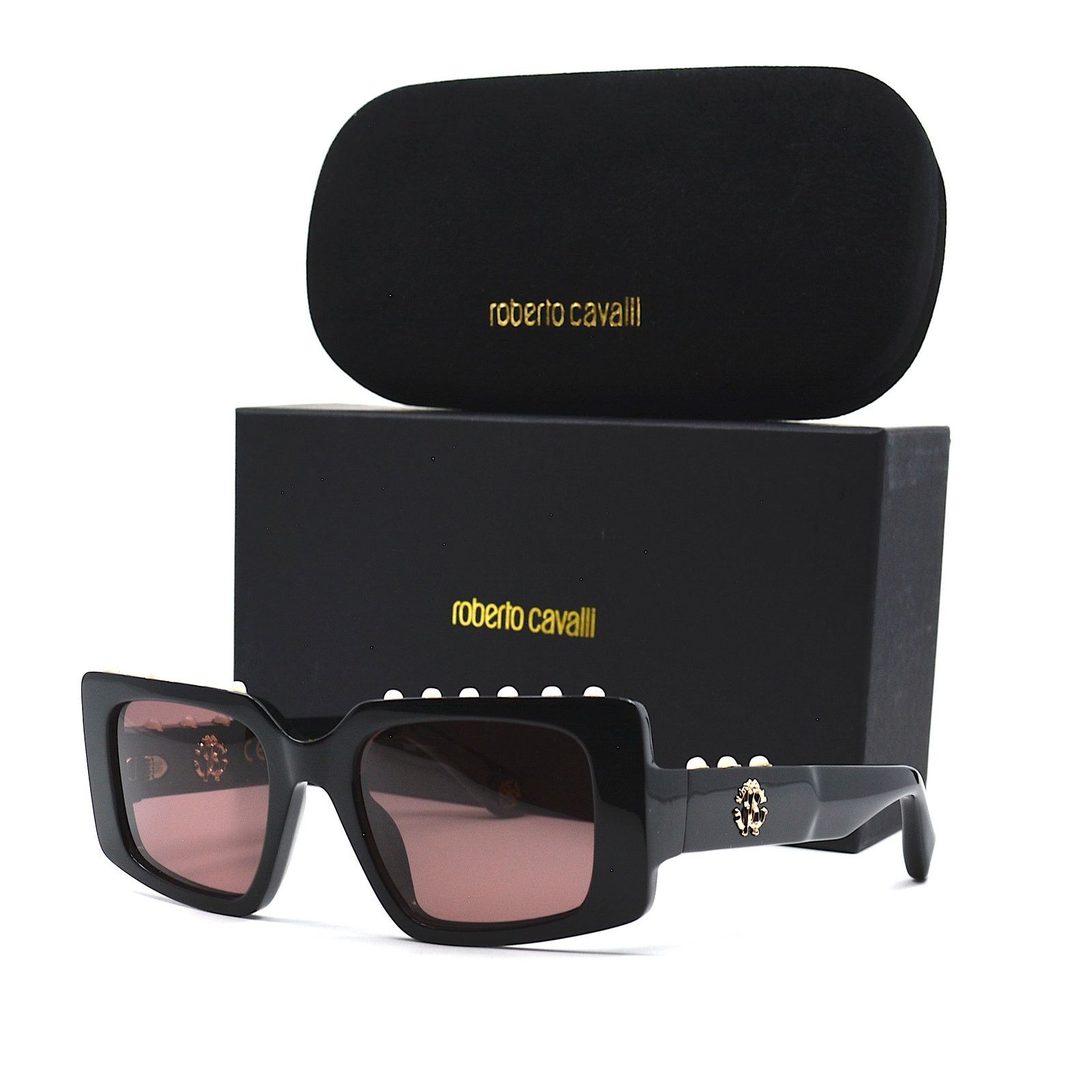 Roberto Cavalli ROBERTO CAVALLI SRC039S BLACK PURPLE AUTHENTIC SUNGLASSES Size ONE SIZE - 3 Thumbnail