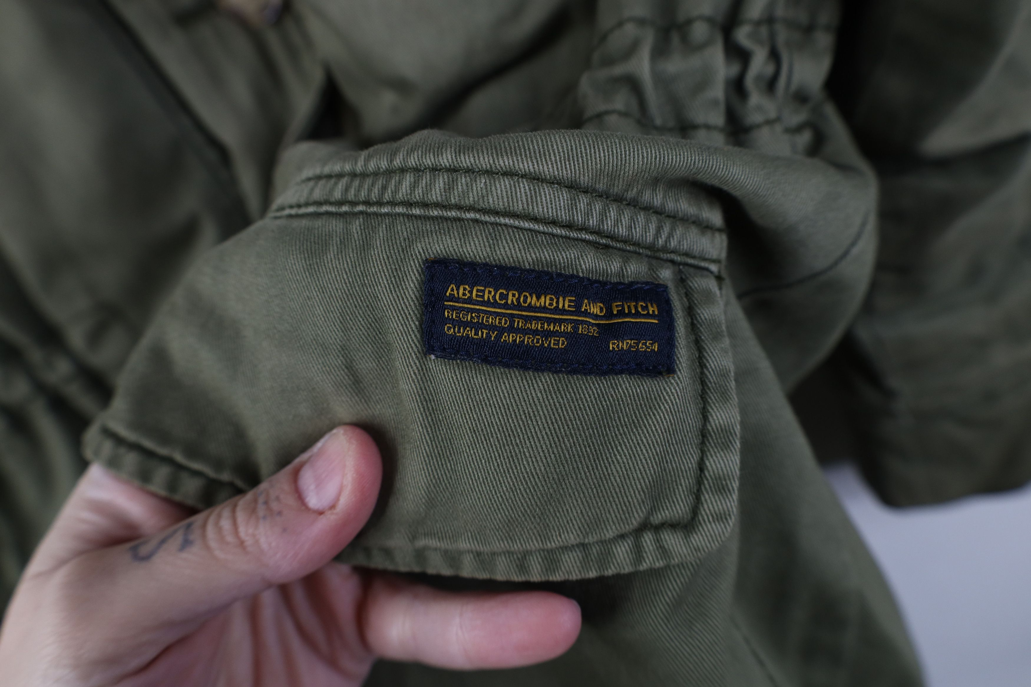 Abercrombie & Fitch Vintage Y2K Abercrombie & Fitch Lined Military Parka Jacket Size S / US 4 / IT 40 - 5 Thumbnail