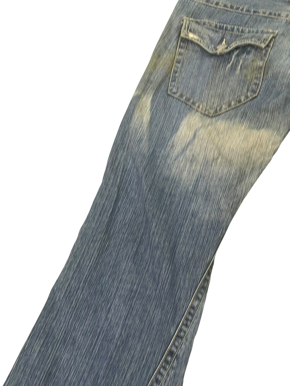 Japanese Brand Flare Jeans Rush Hour Distress Denim Boot Cut 2🟦2 Size US 35 - 16 Thumbnail